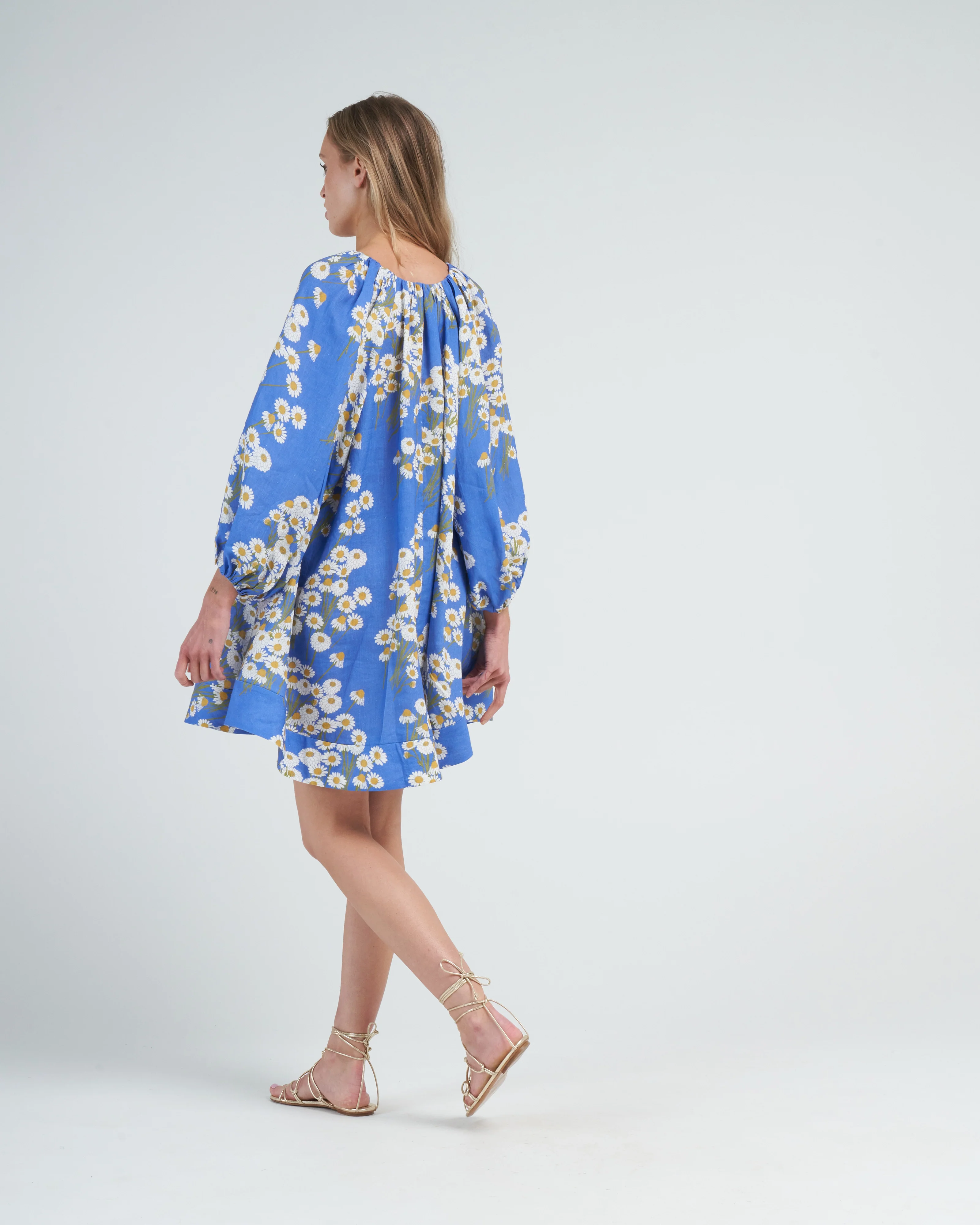 short dress georgette - chamomile field blue - Image 4