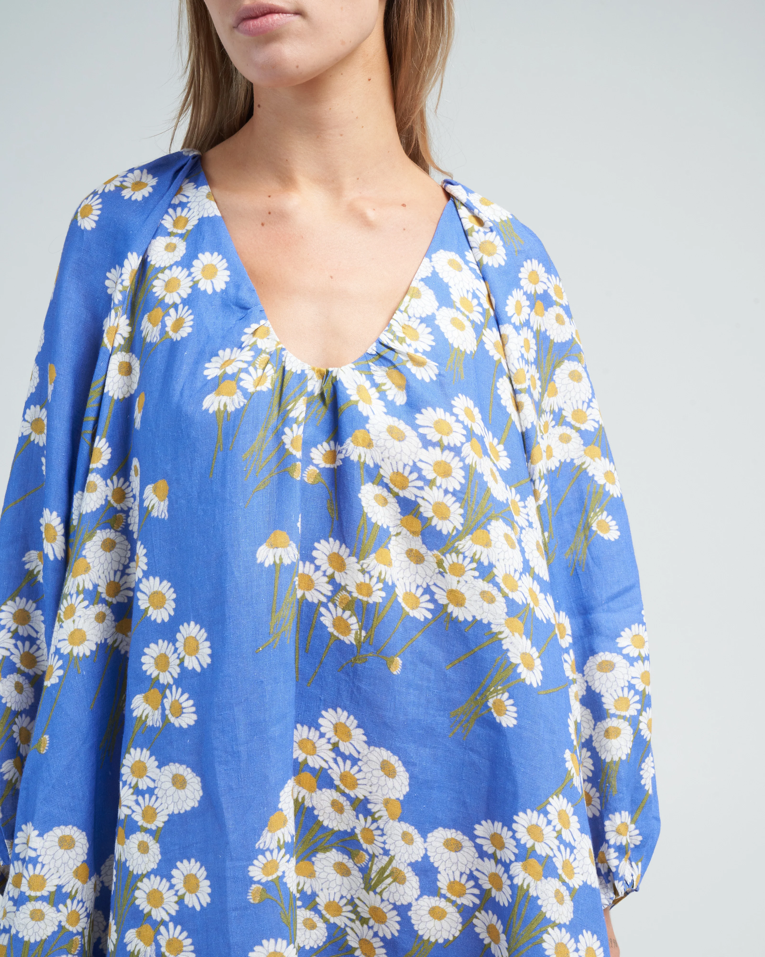 short dress georgette - chamomile field blue - Image 5