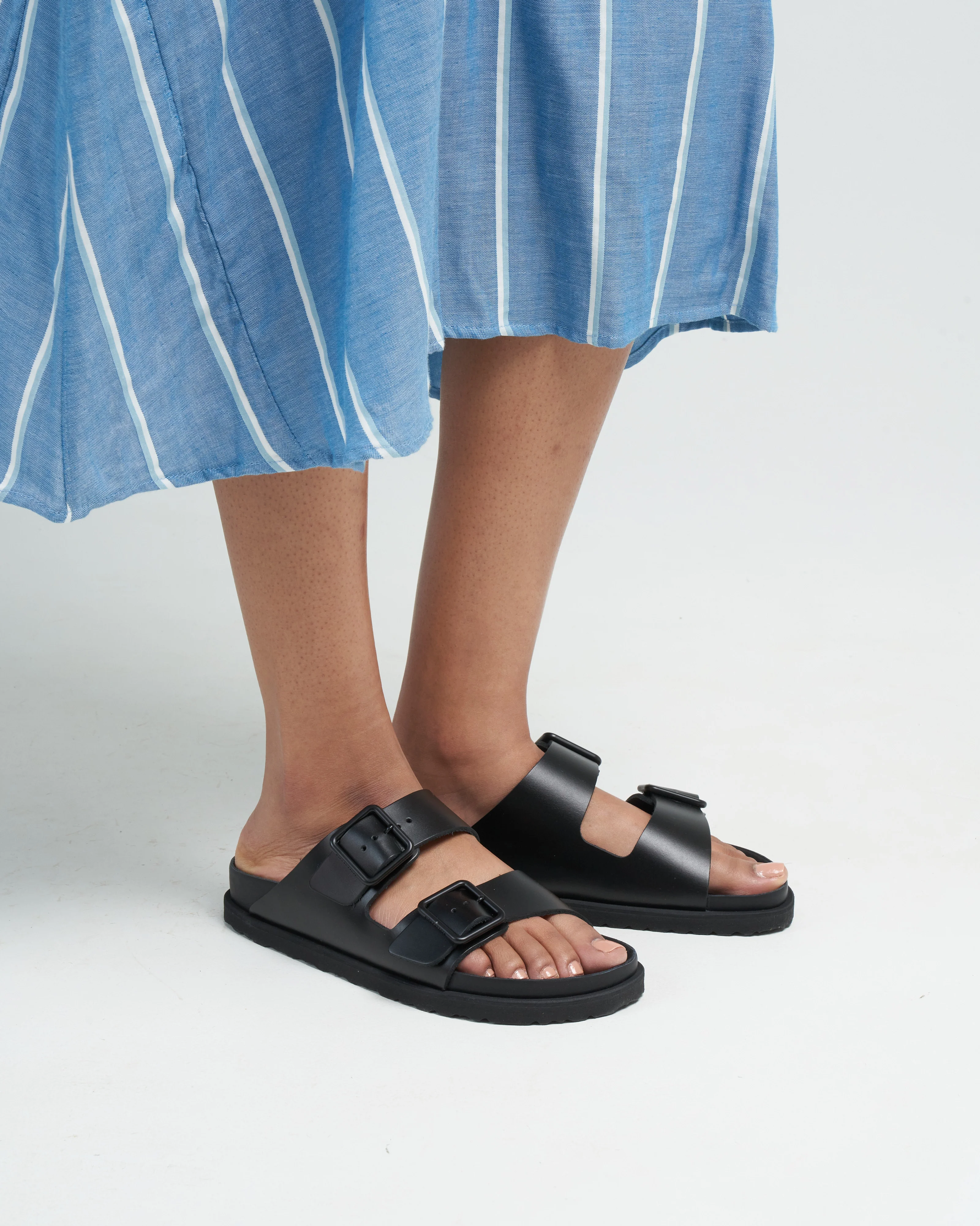 arizona smooth leather sandal - black - Image 2