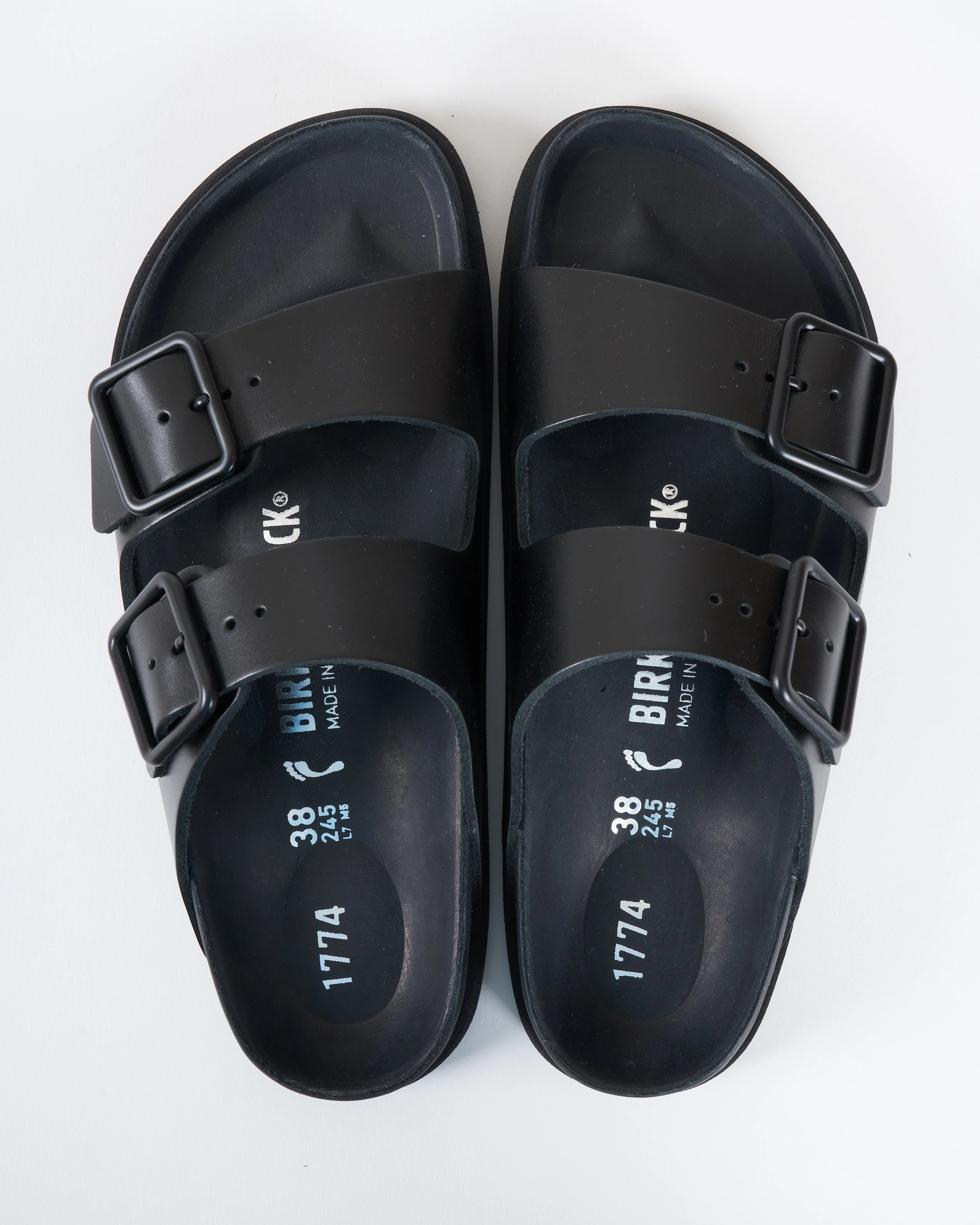 arizona smooth leather sandal - black - Image 4
