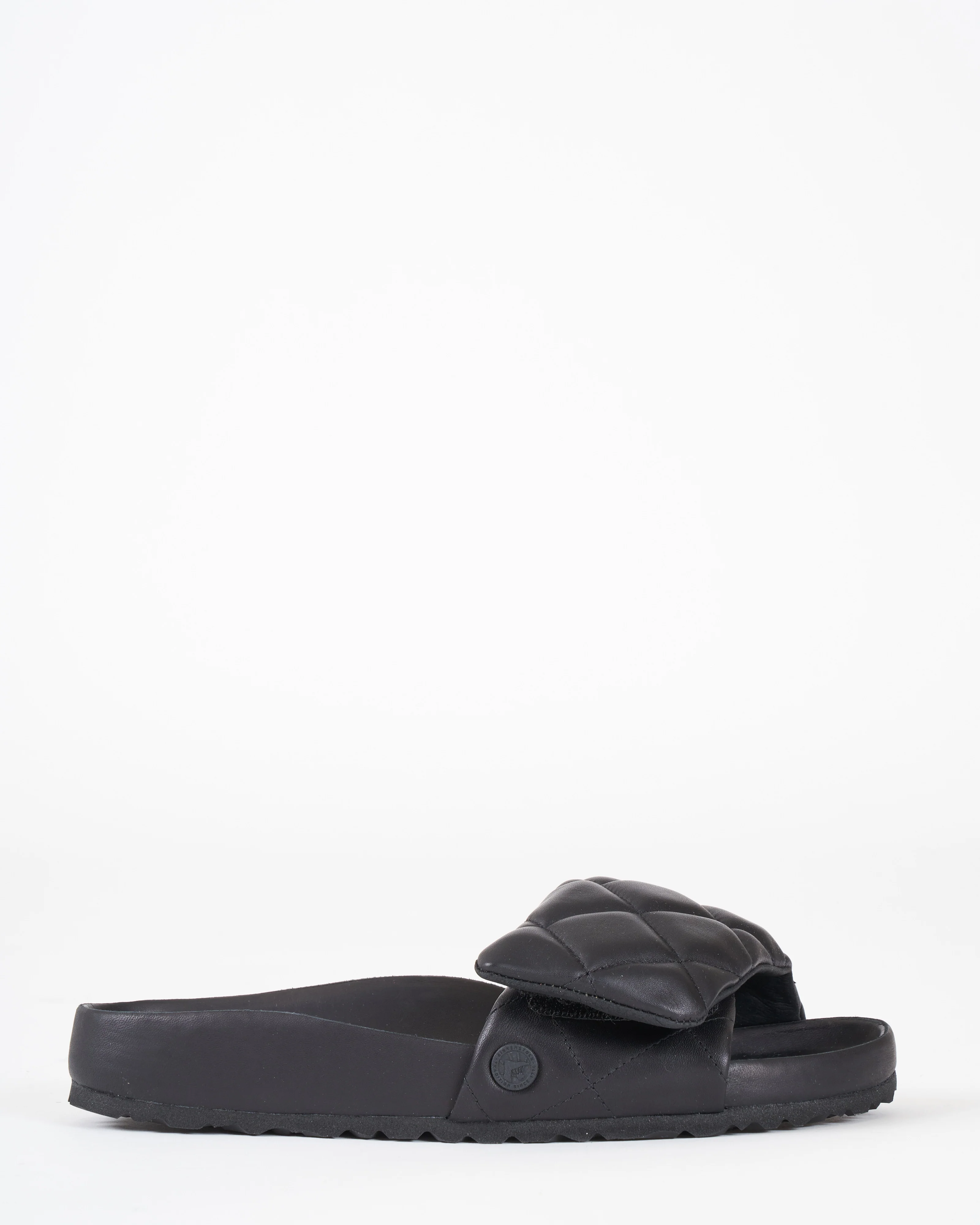 sylt padded leather sandal - black - Image 3