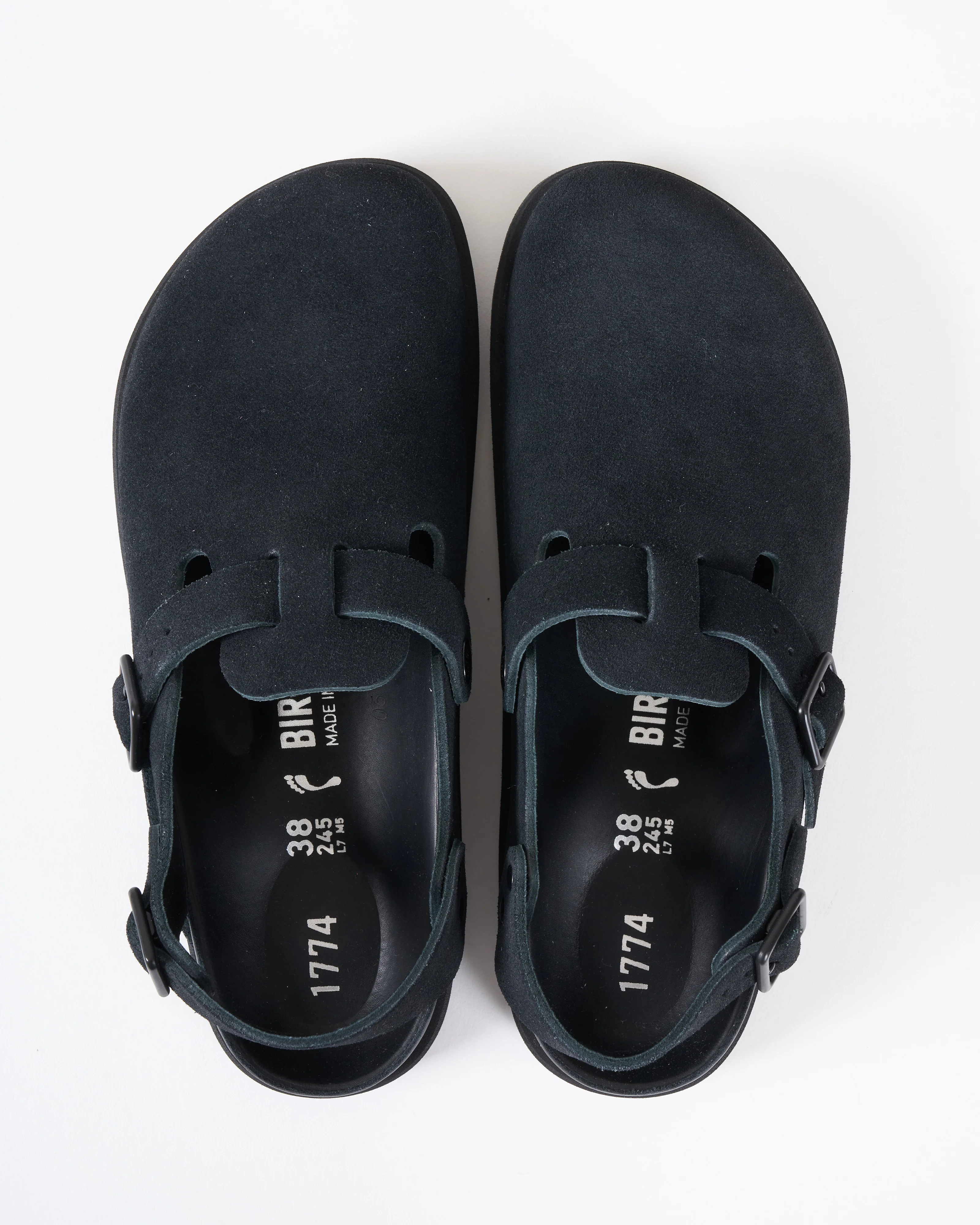 tokio suede clog - black - Image 3