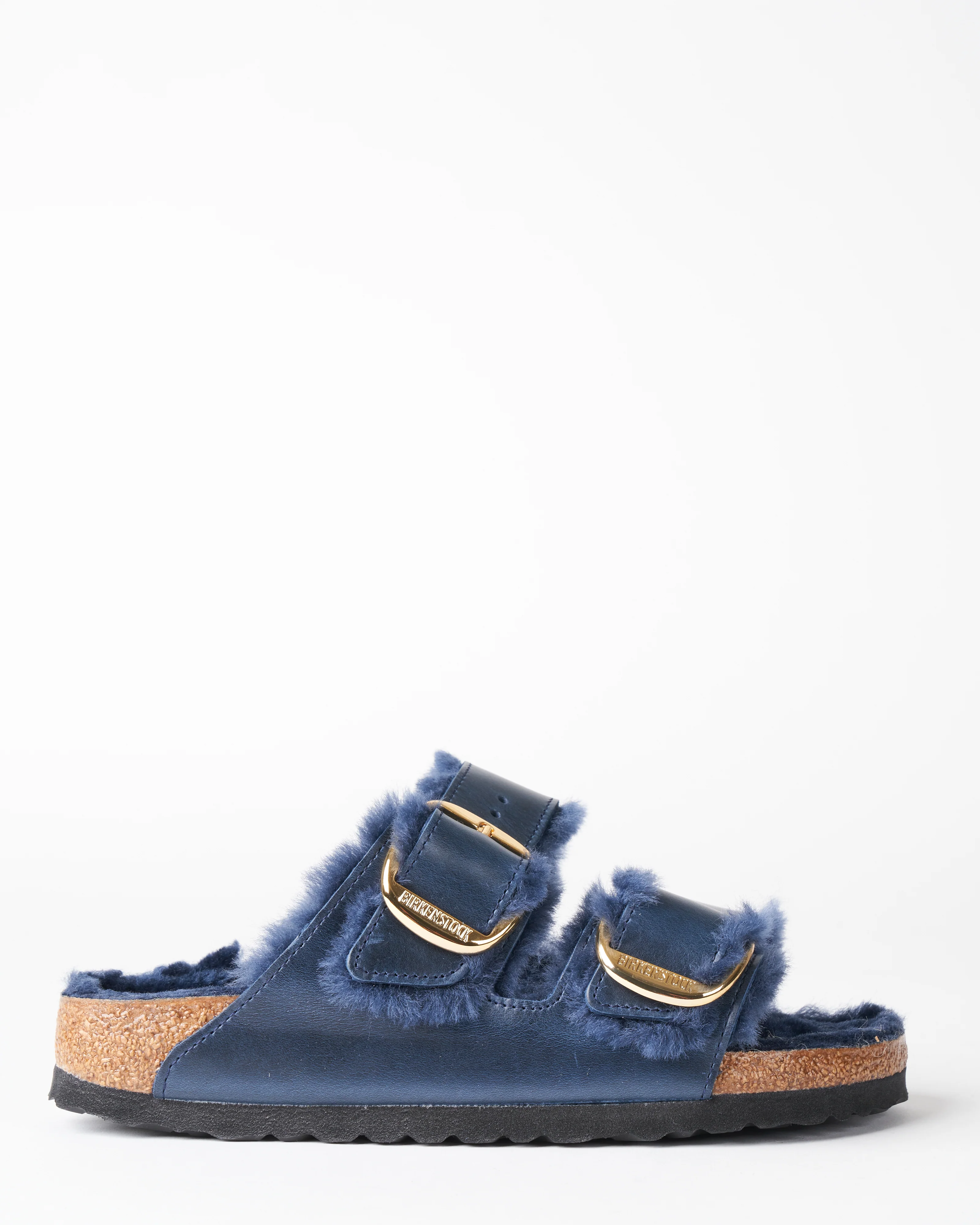 arizona leather/shearling sandal - midnight oiled leather/midnight shearling - Image 2
