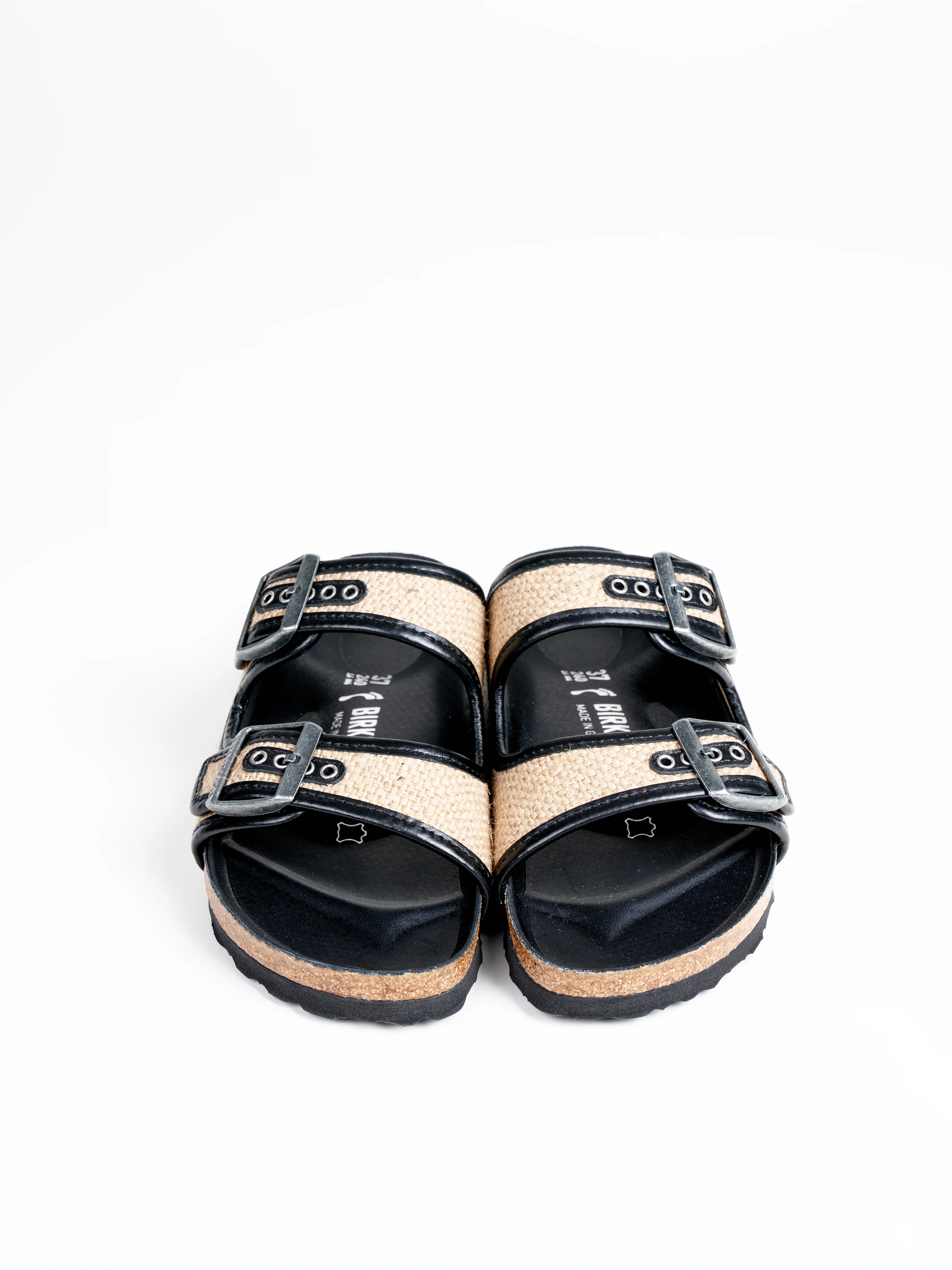 arizona natural jute sandal - black - Image 4