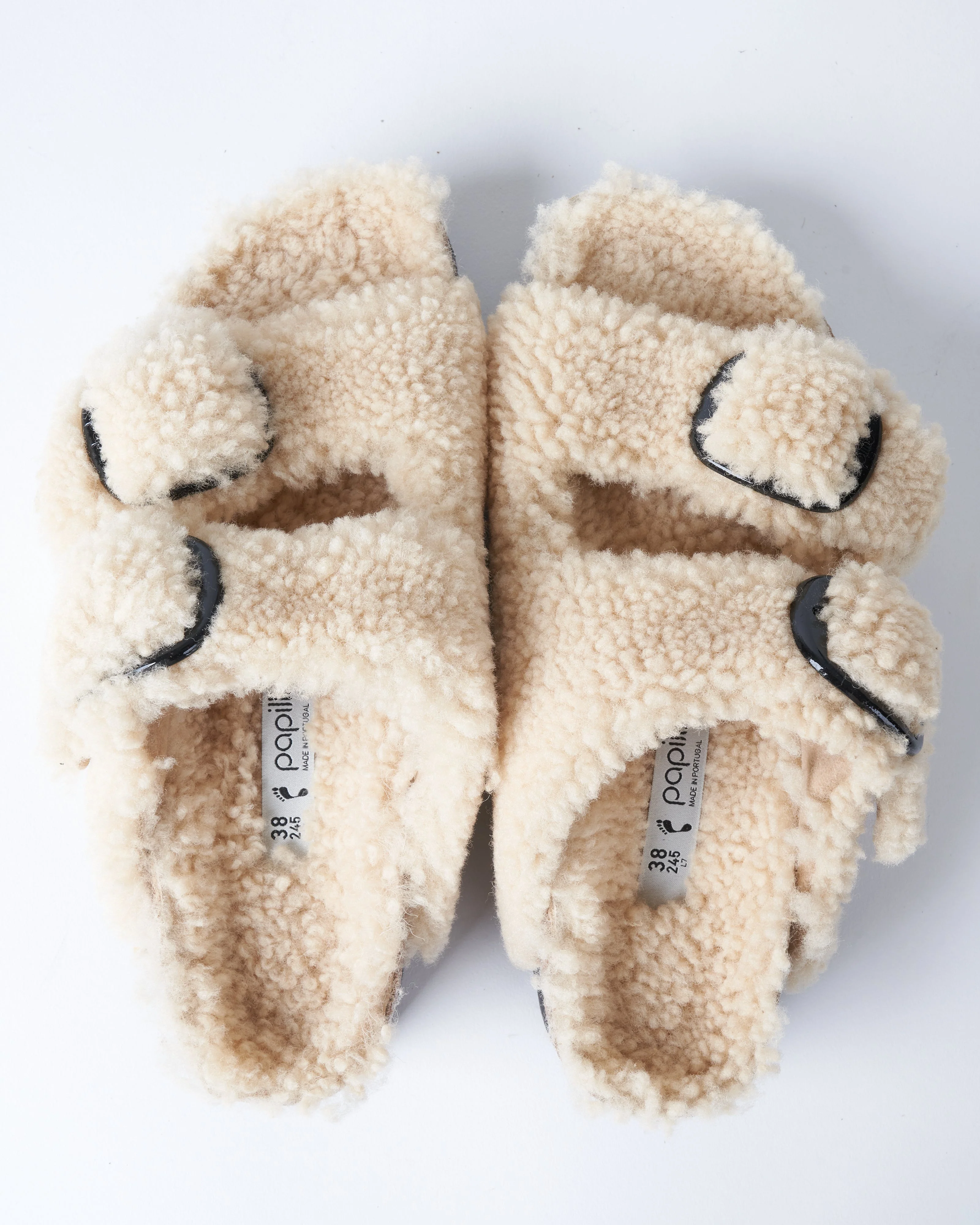 arizona platform shearling wedge - teddy eggshell shearling - Image 4