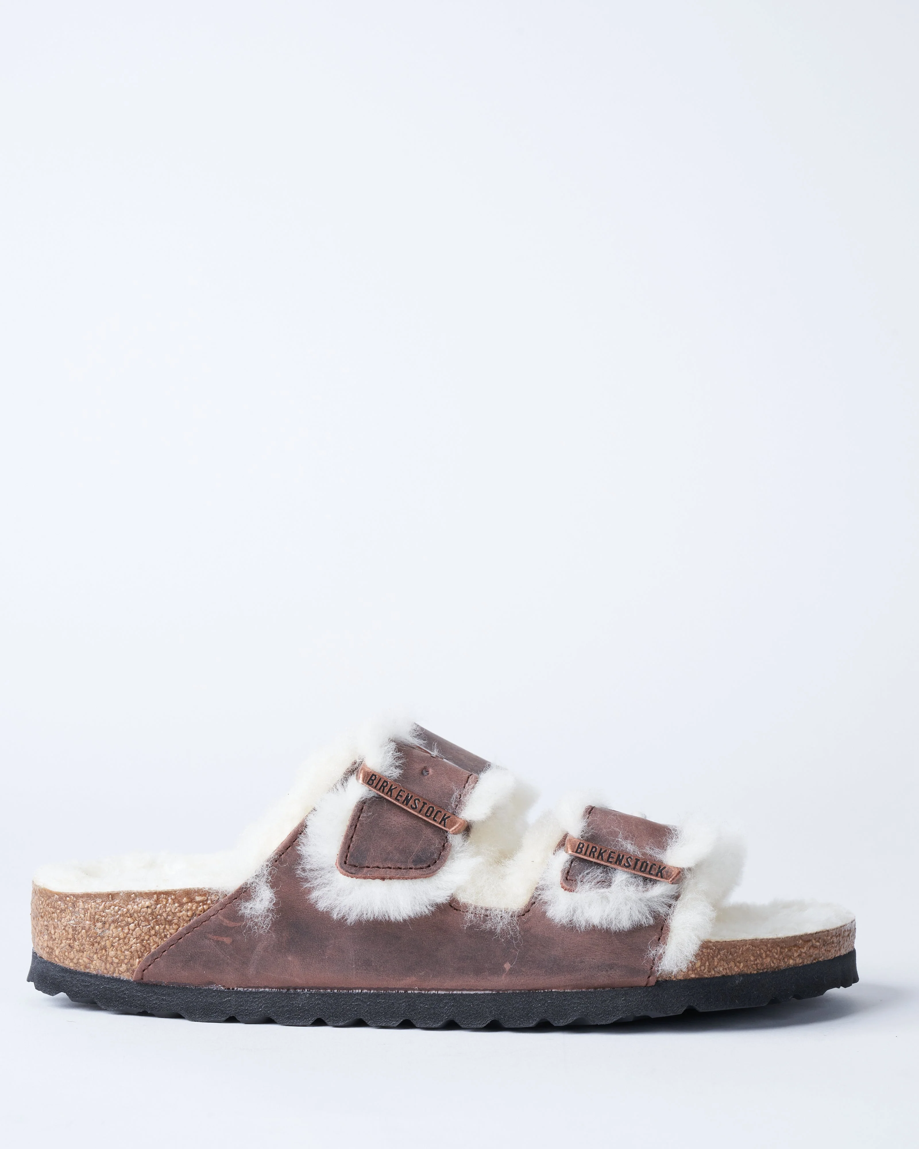 arizona shearling sandal - habana oiled leather/natural shearling - Image 2
