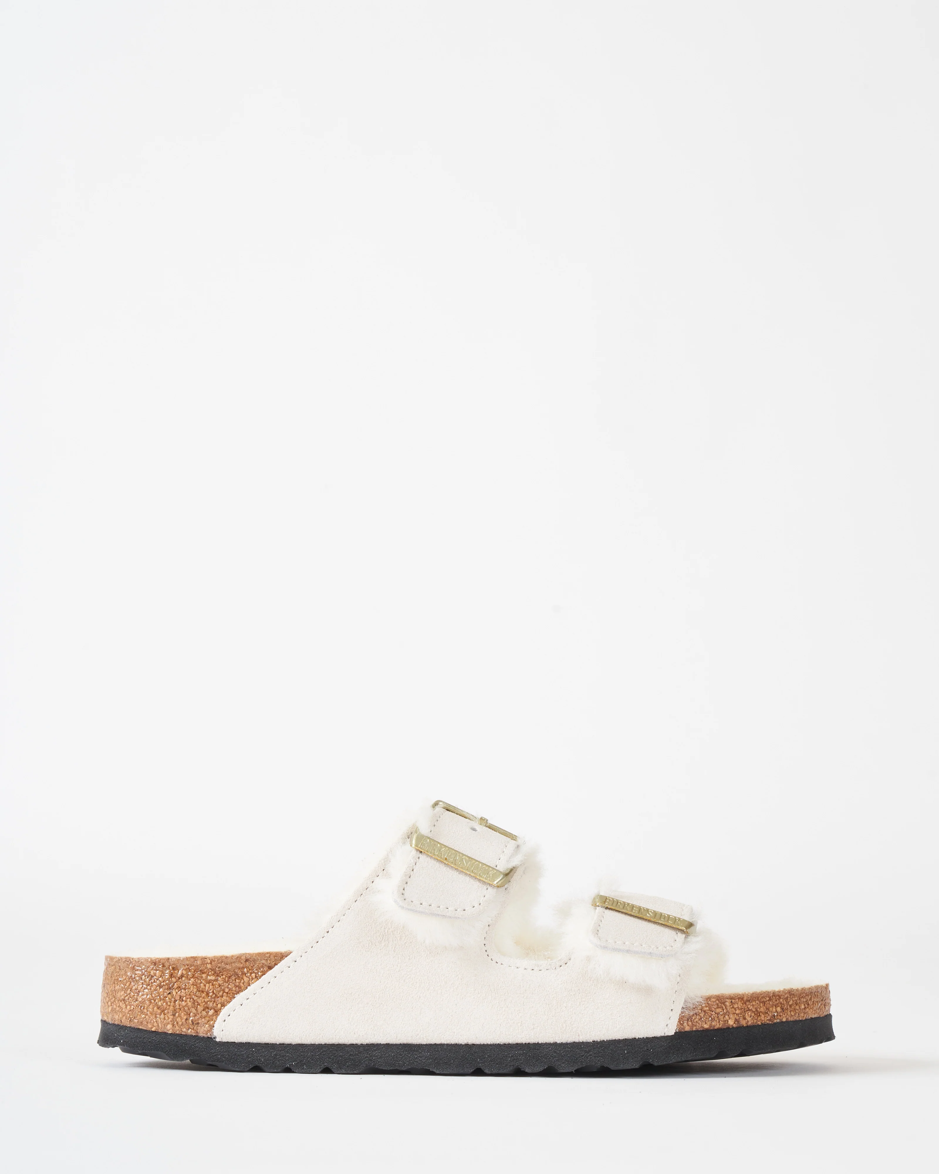 arizona shearling sandal - antique white suede - Image 2