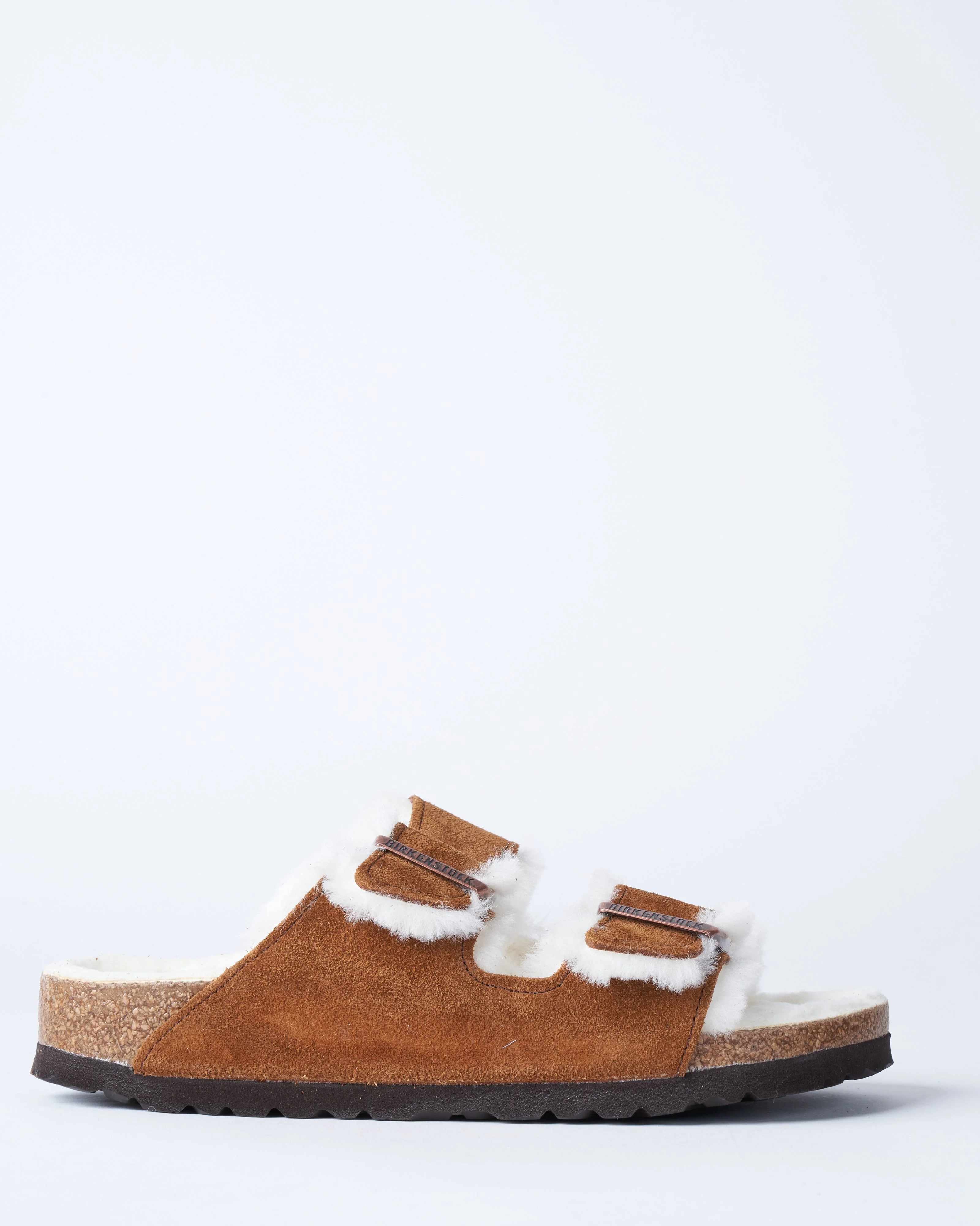 arizona shearling sandal - mink suede/natural shearling - Image 2