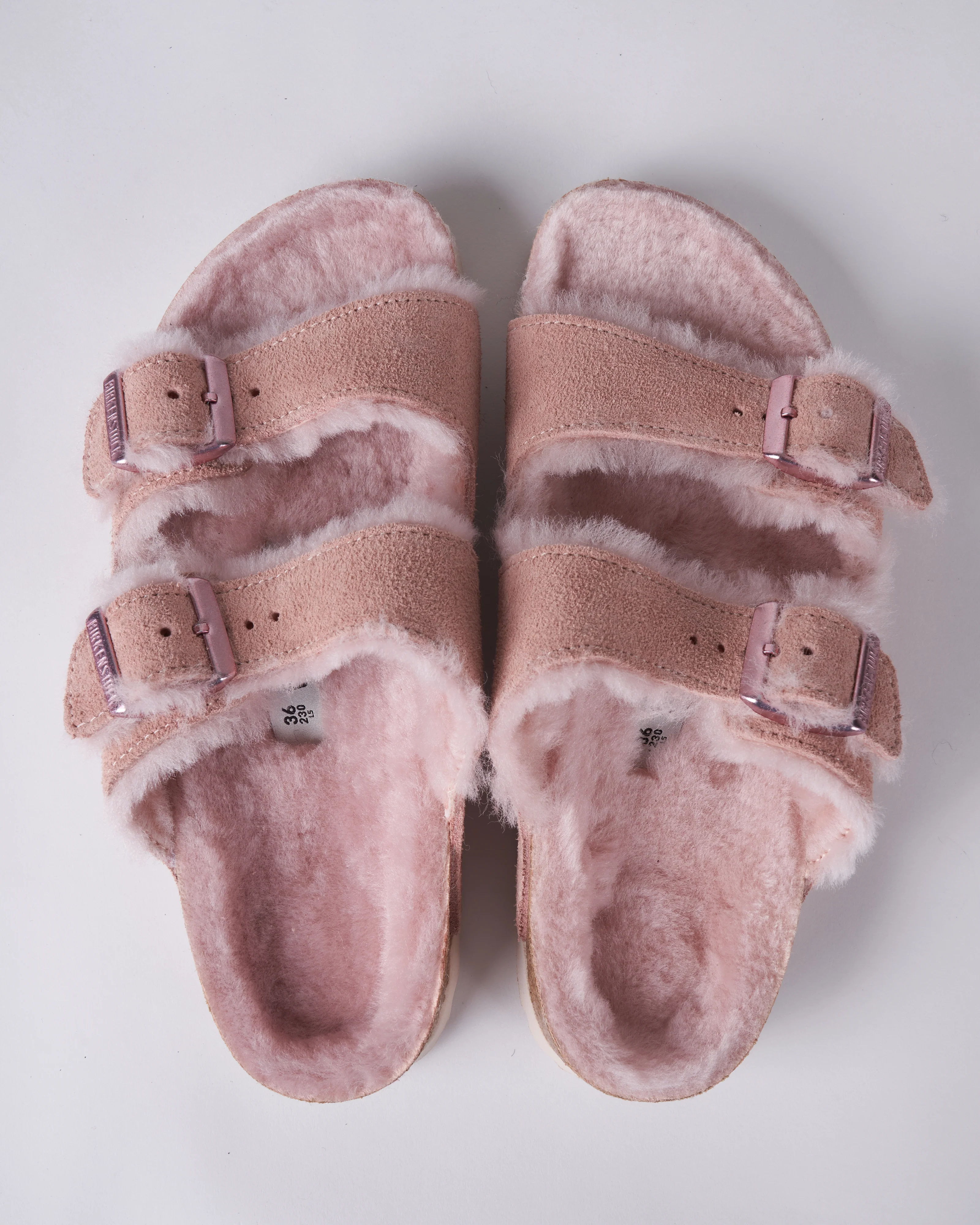 arizona shearling - suede/shearling \ light rose/light rose - Image 3