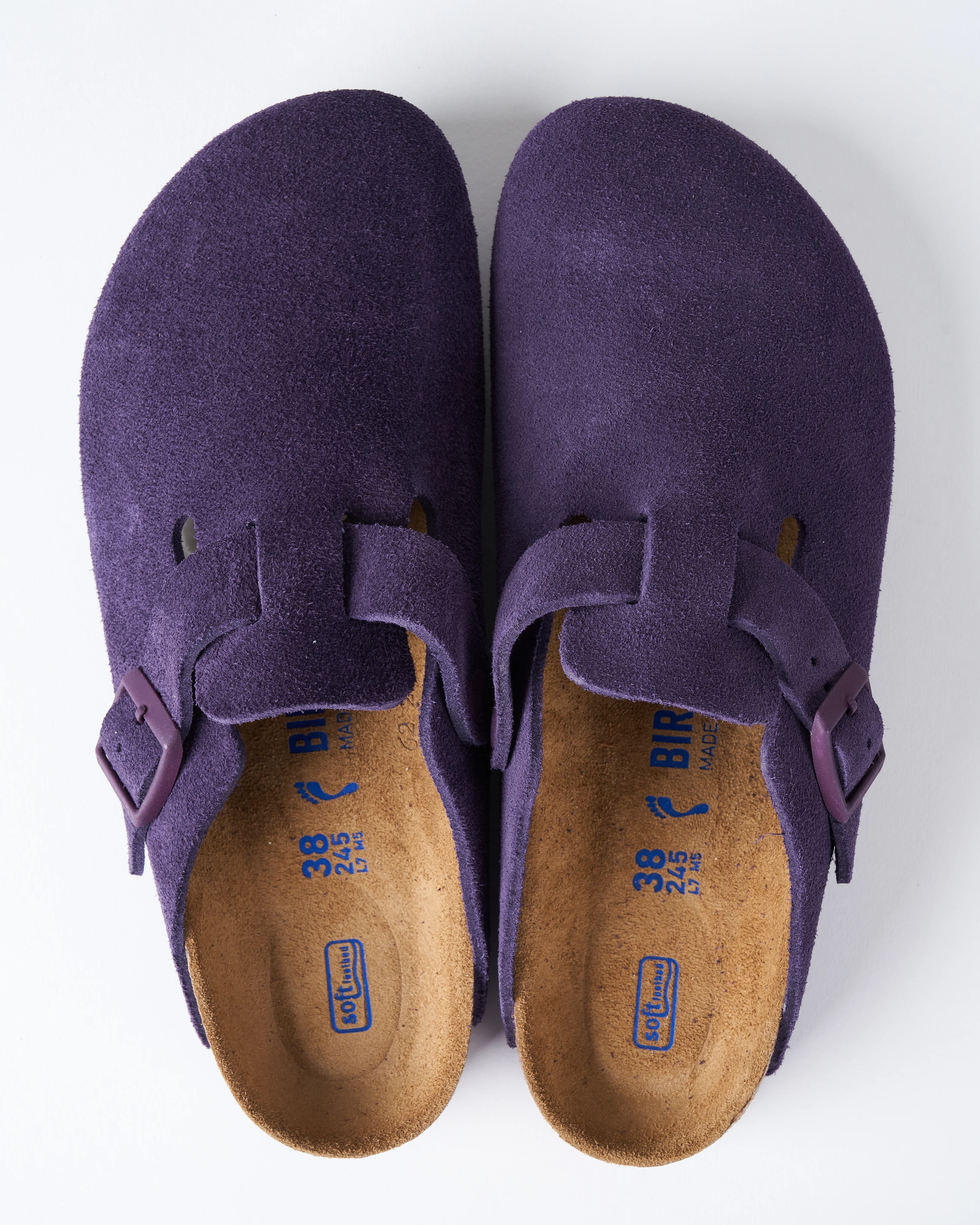 boston soft footbed suede clog - blackberry wine suede - Image 3
