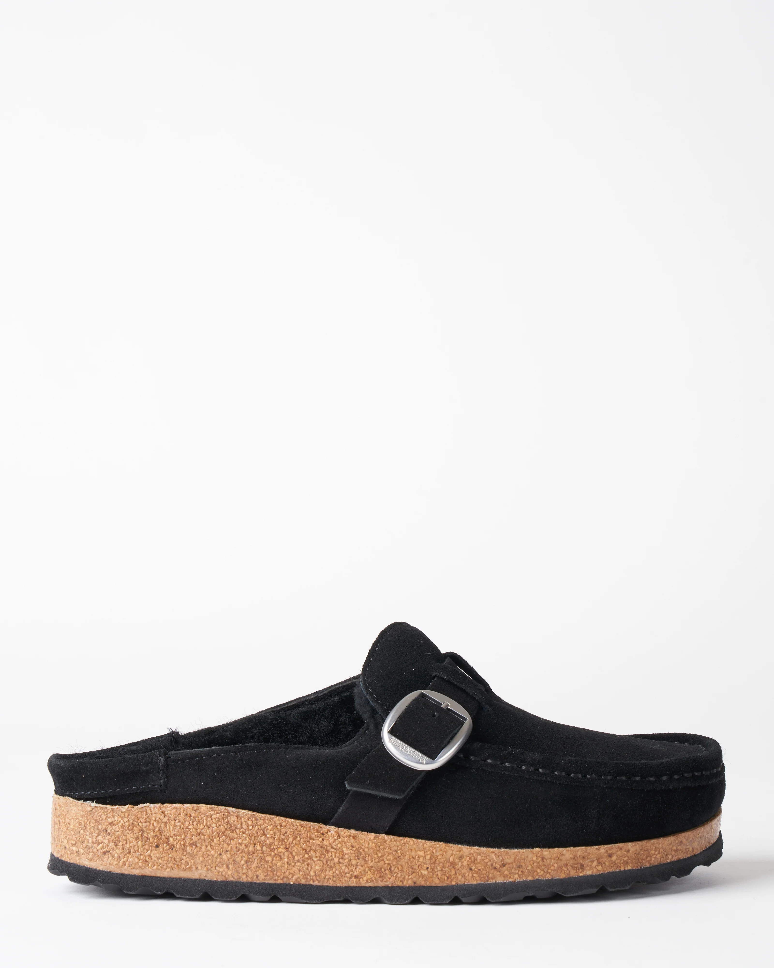 buckley shearling mule - black suede/black shearling - Image 2