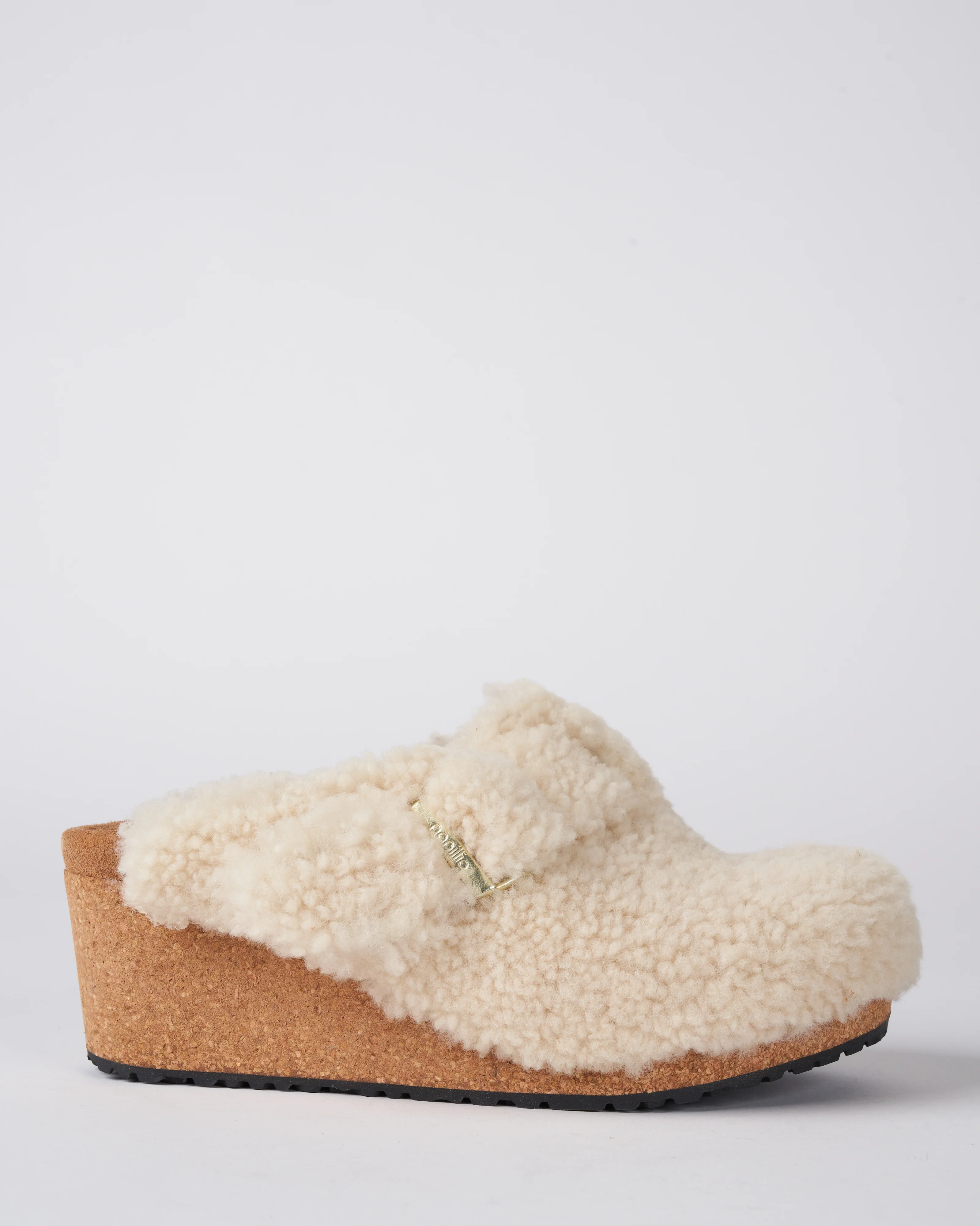 fanny teddy/shearling wedge - eggshell shearling - Image 3