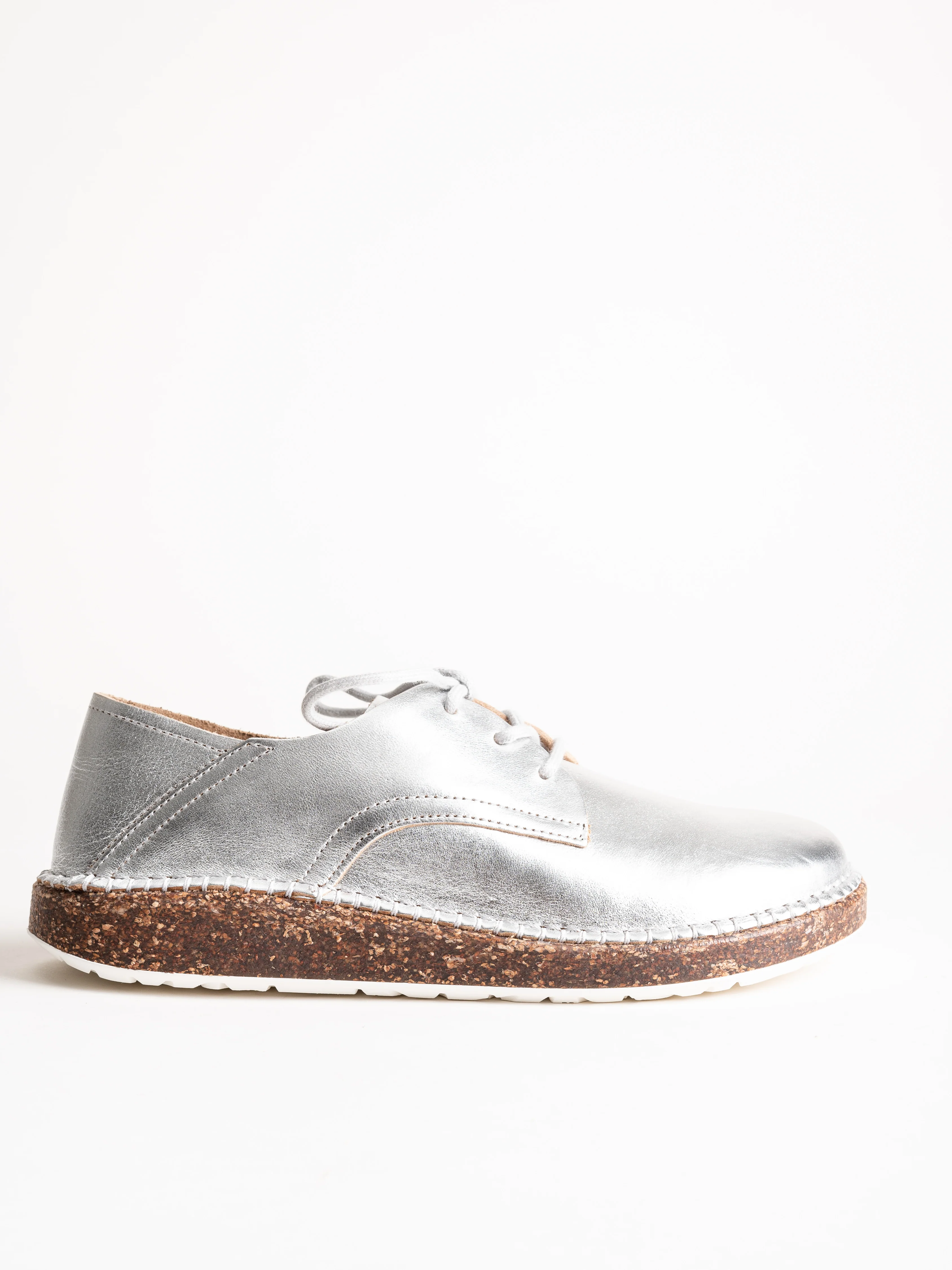 gary metallic leather loafer - silver
