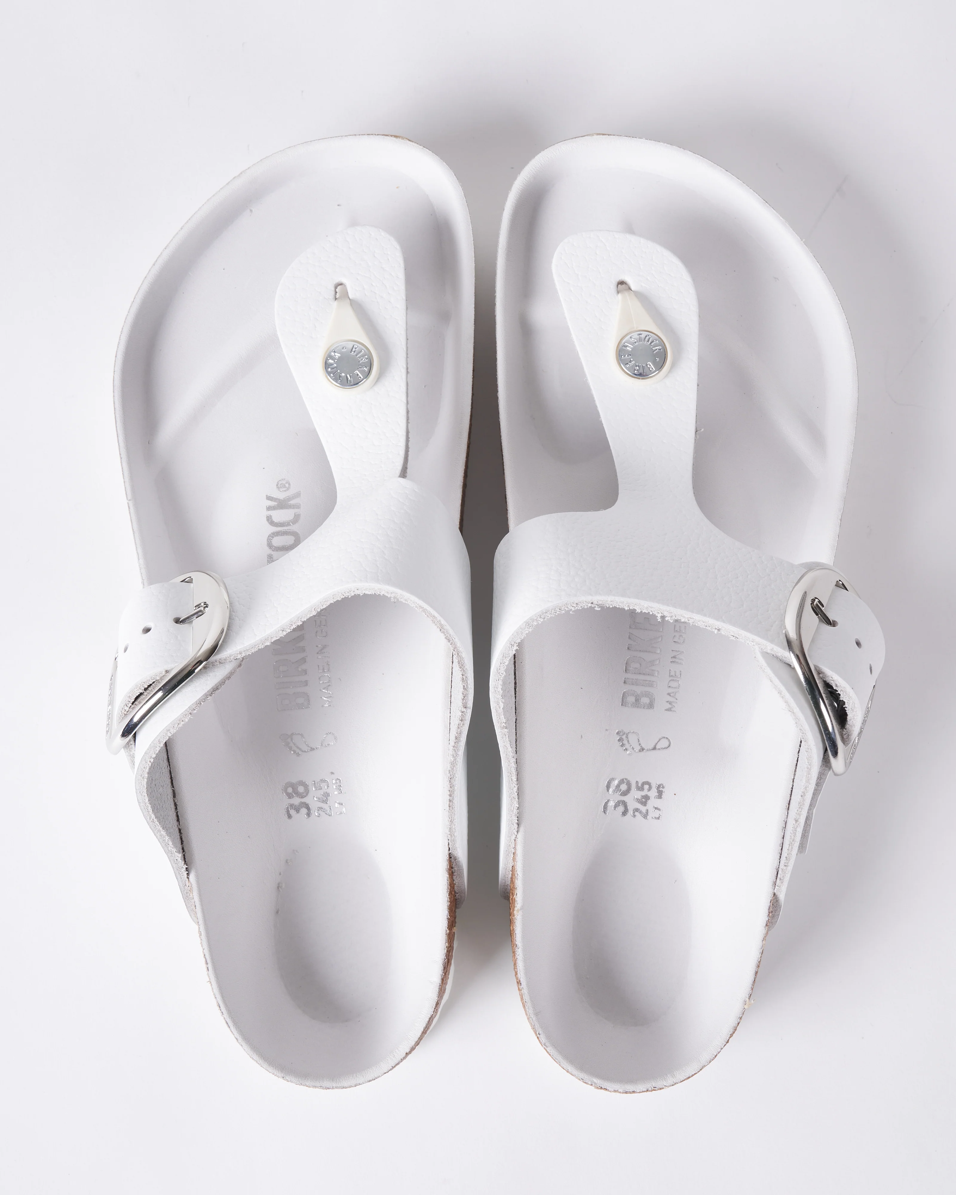 gizeh big buckle - white leather - Image 3