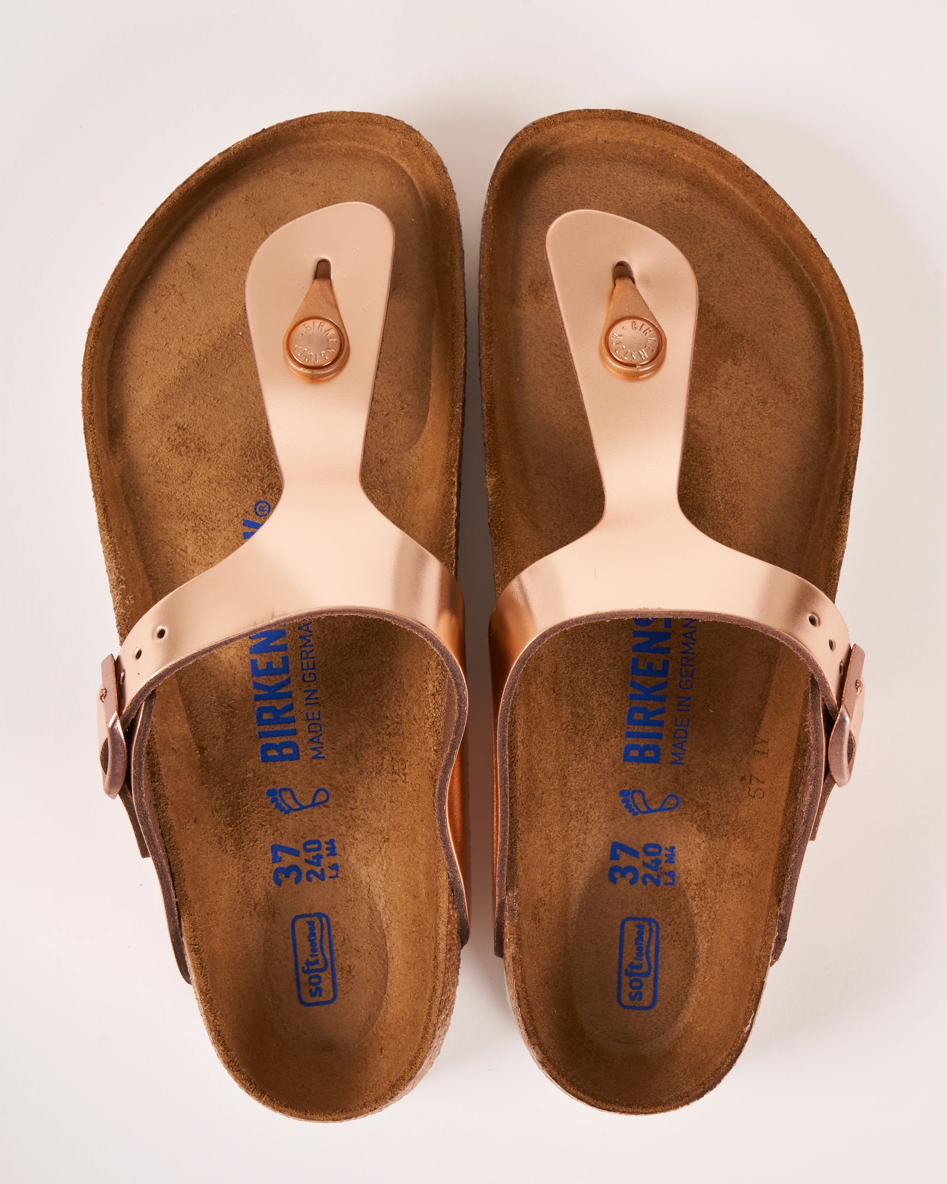 gizeh soft footbed sandal - metallic copper leather - Image 2