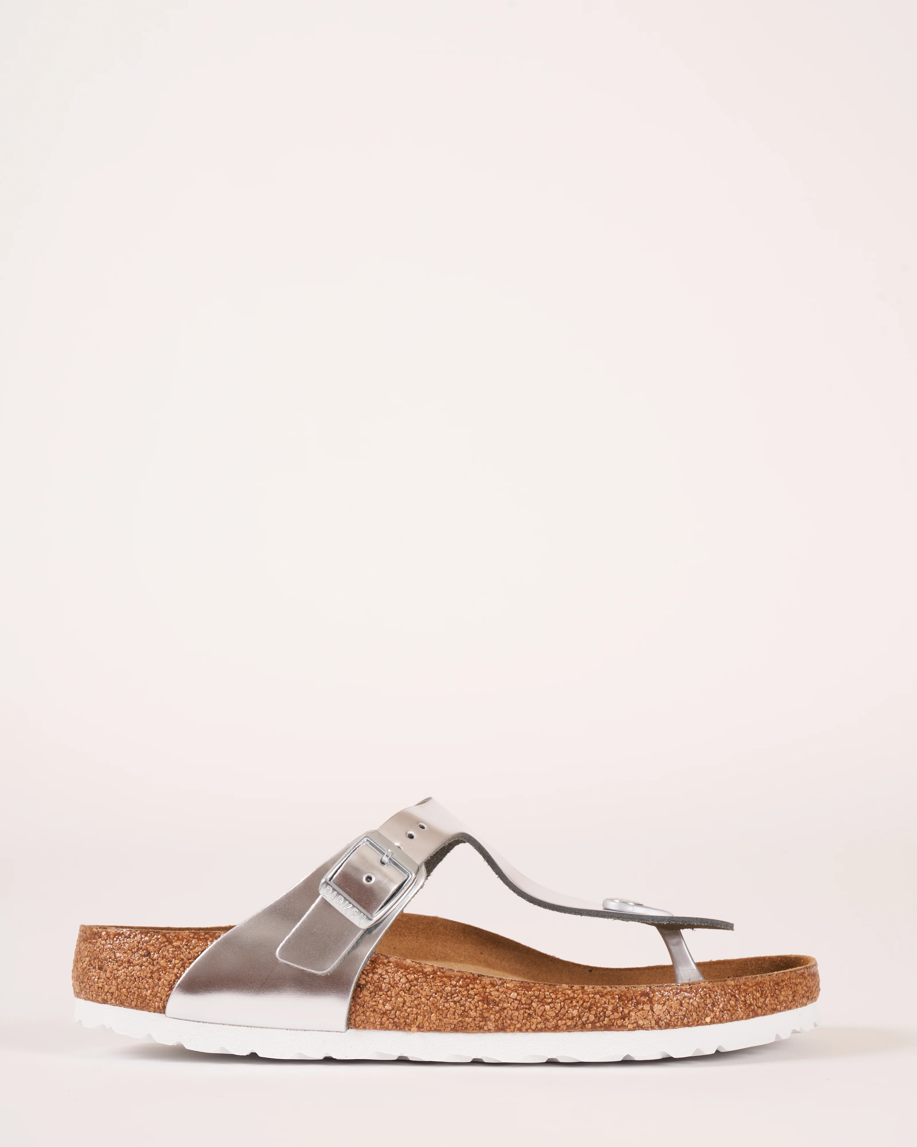 gizeh soft footbed sandal - metallic silver leather - Image 3