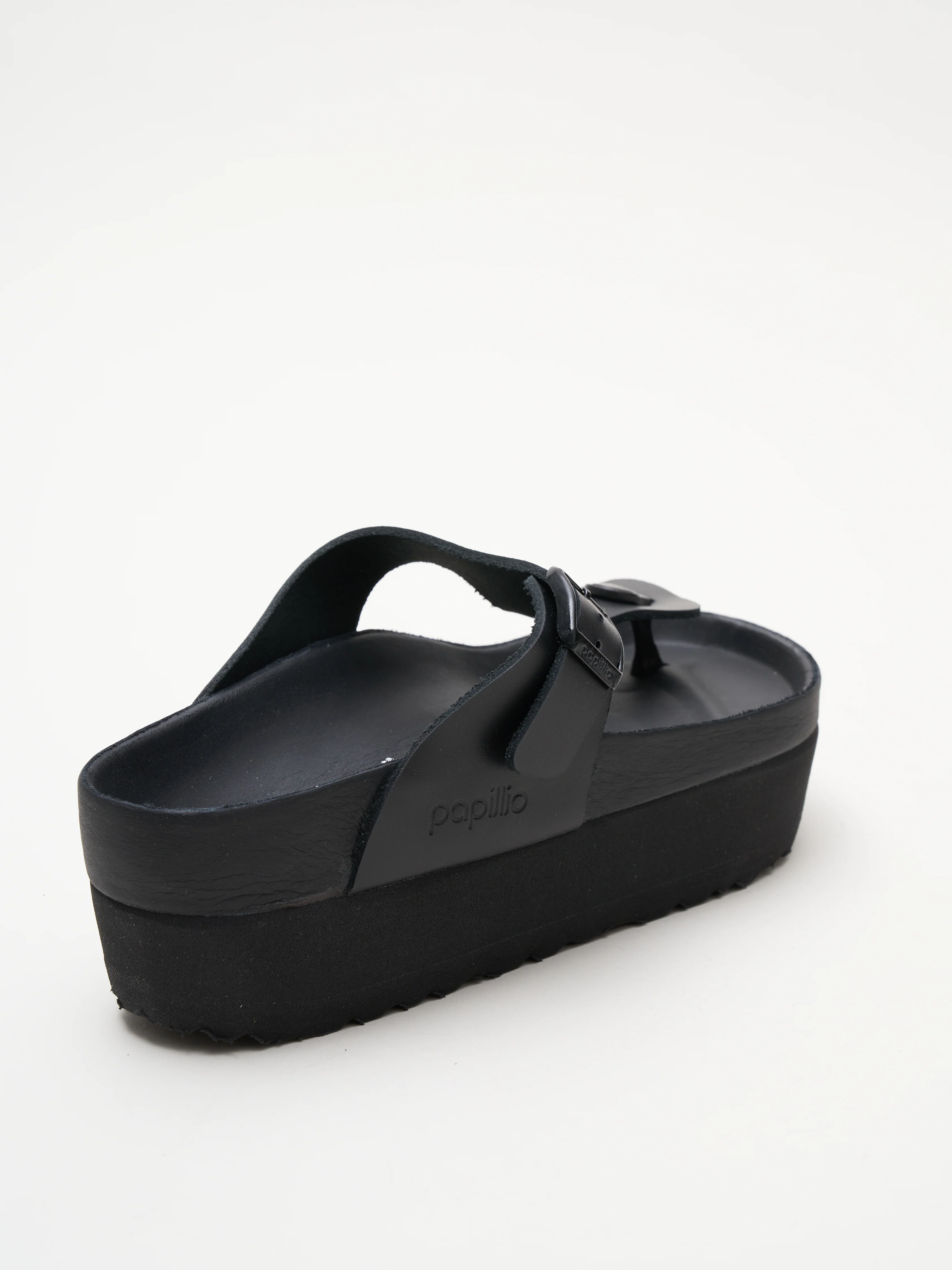 leather gizeh platform exquisite - black - Image 3