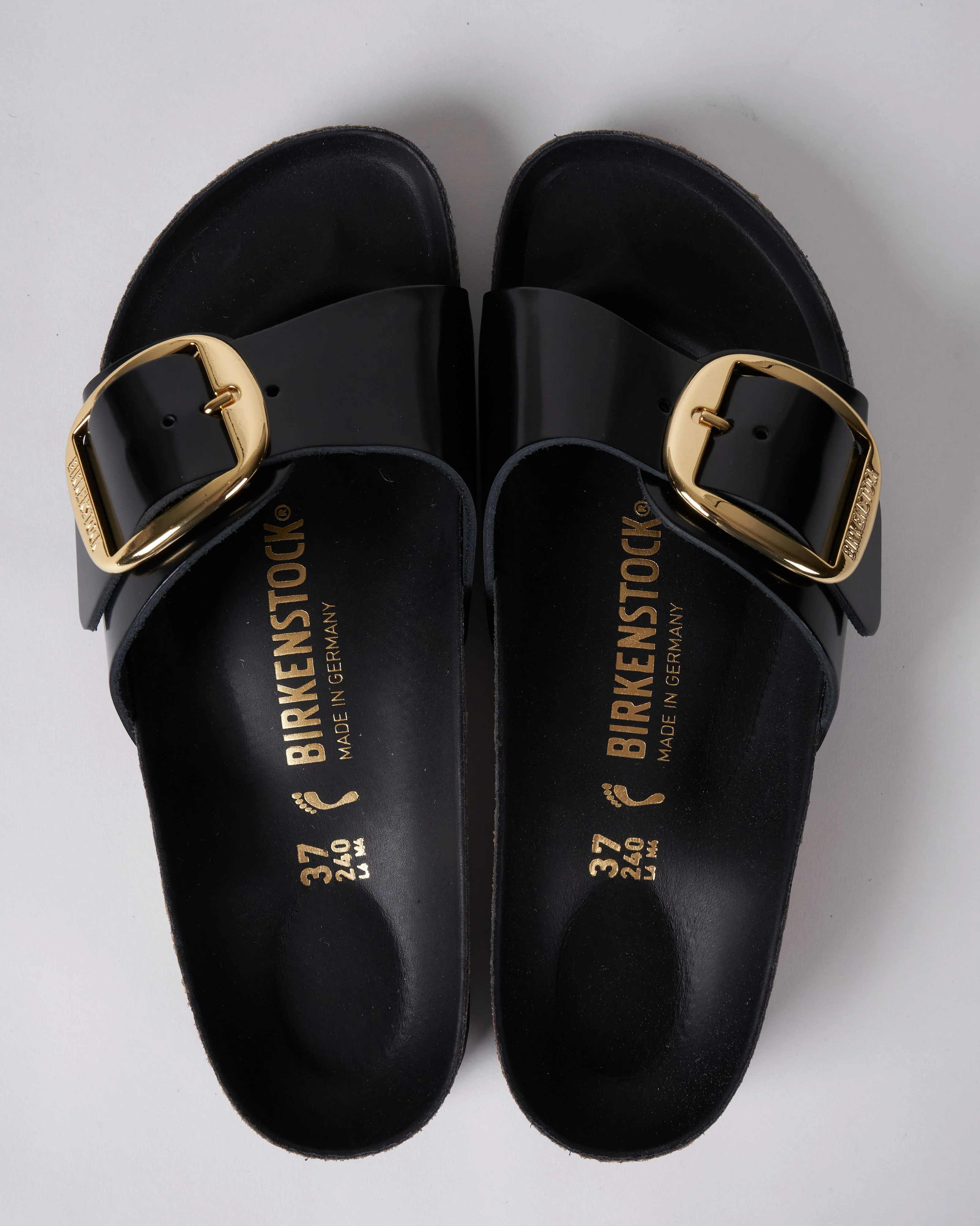madrid big buckle - black high shine leather - Image 3