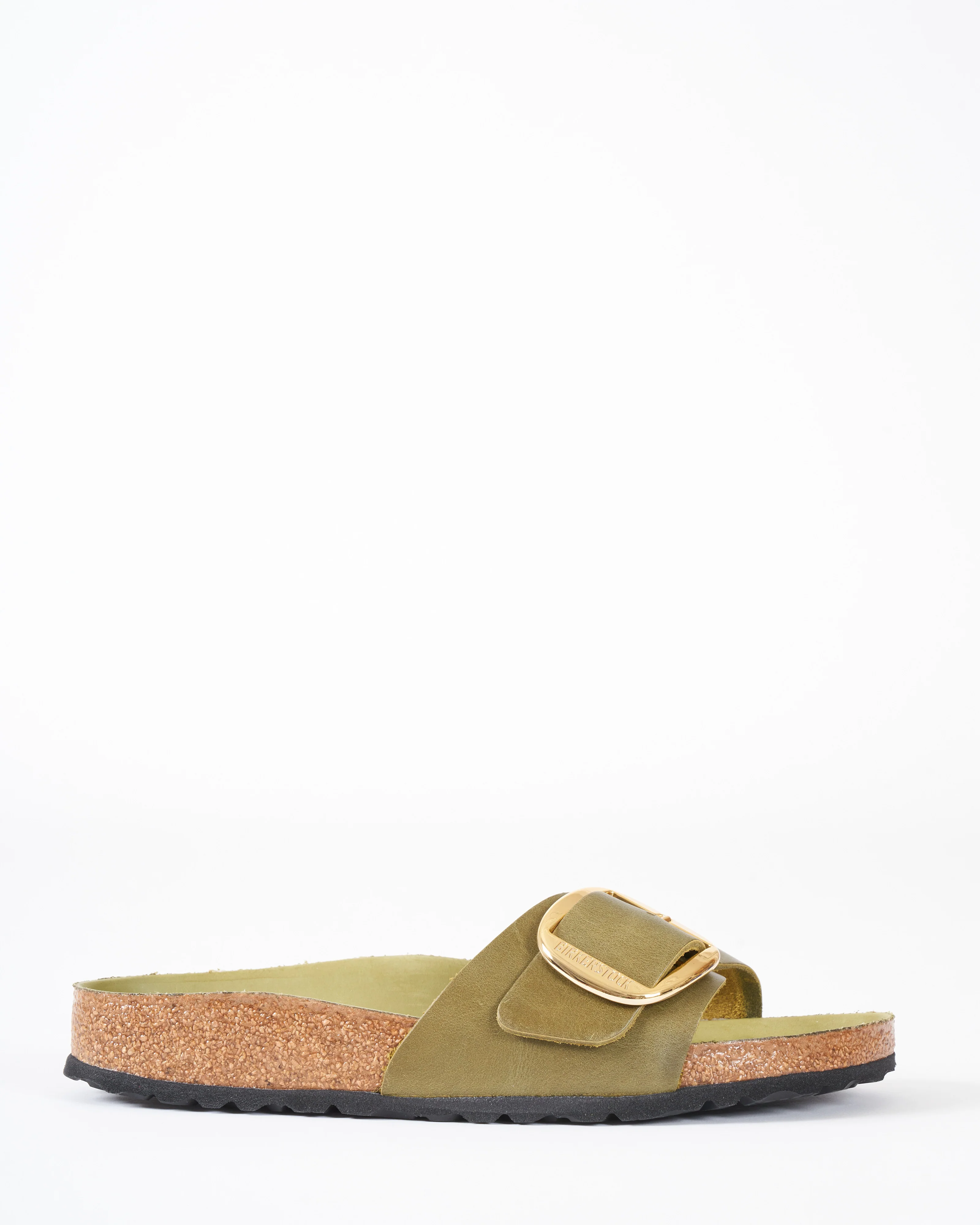 madrid big buckle sandal - green olive oiled leather - Image 2