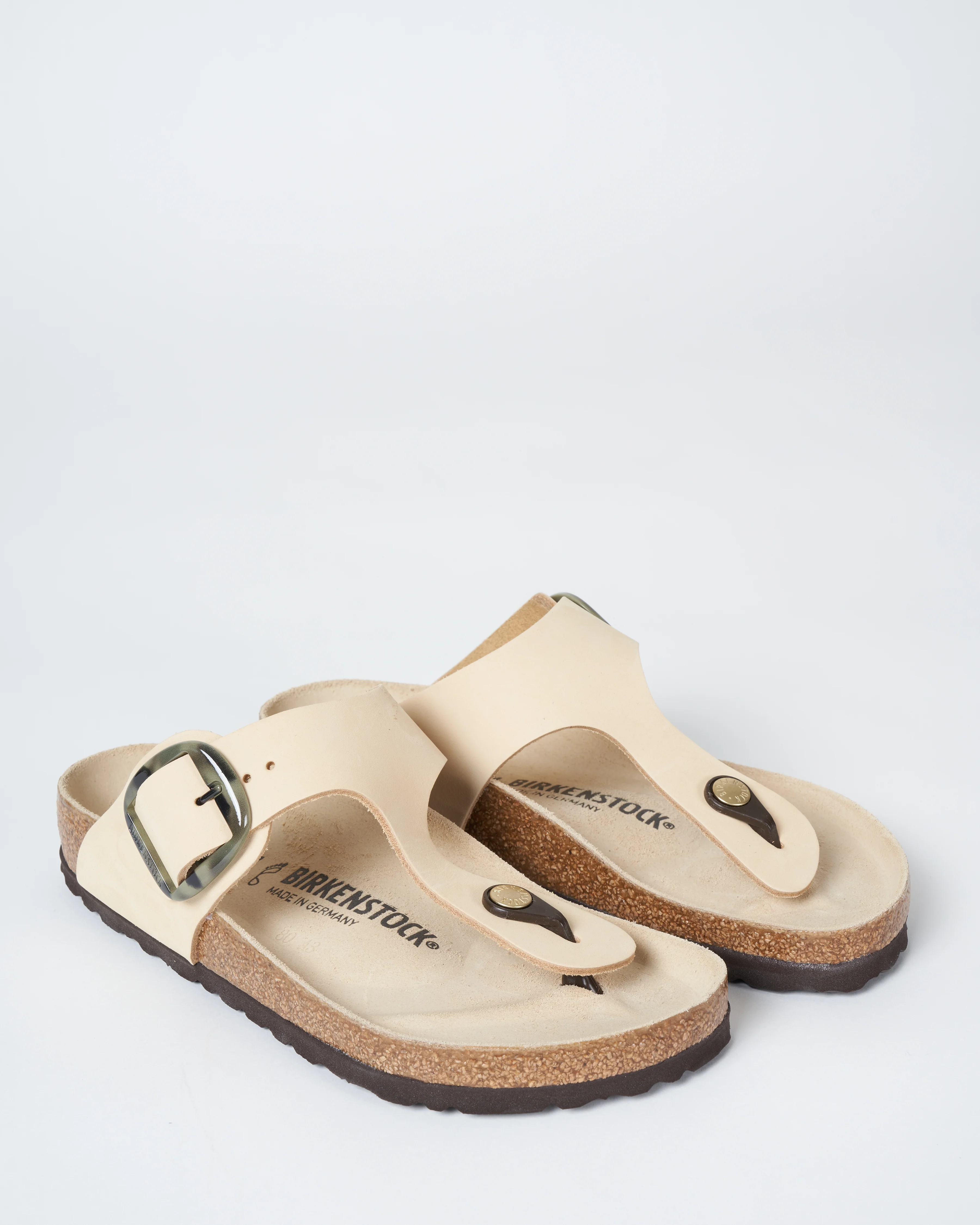 gizeh big buckle sandal - nubuck almond - Image 2