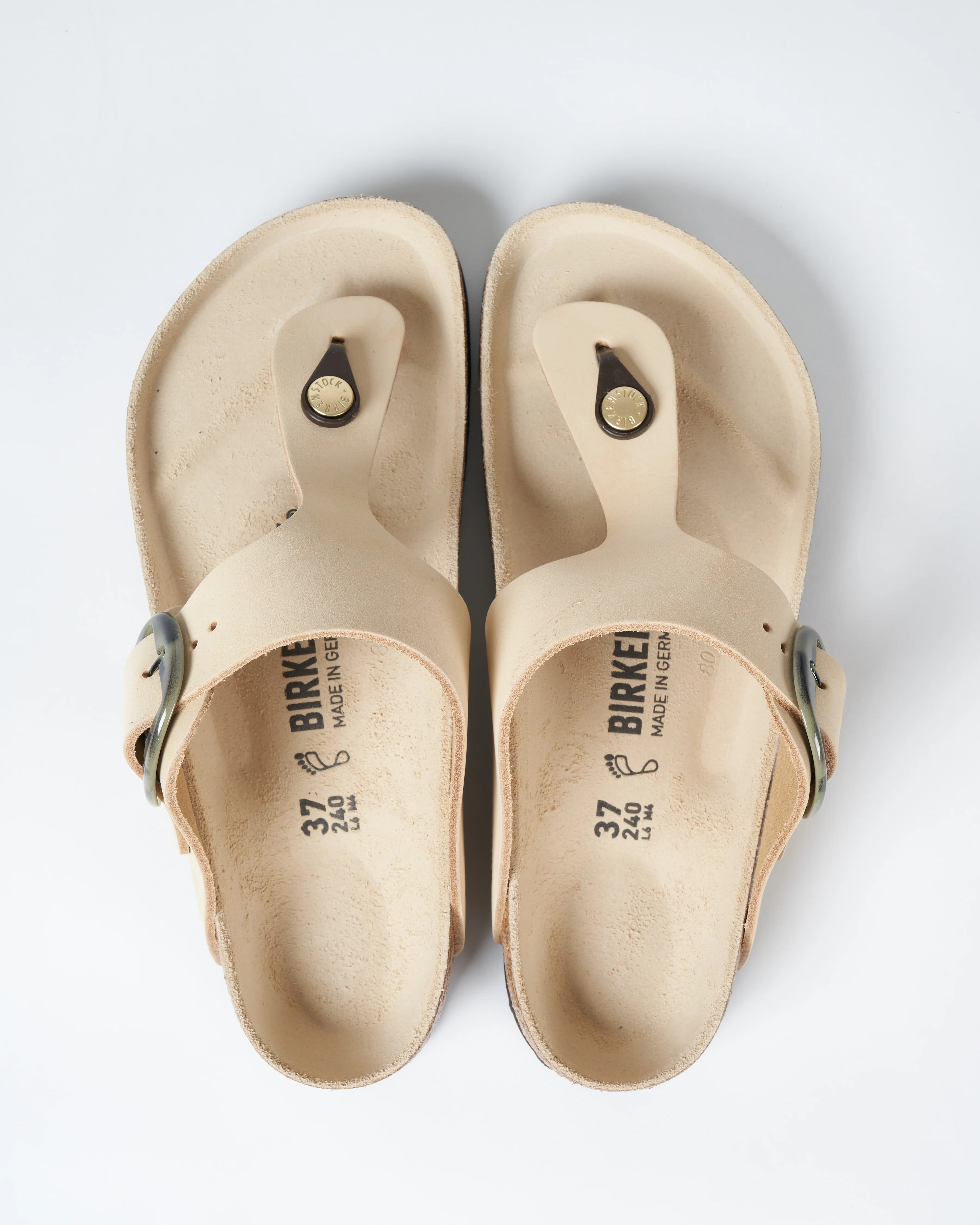 gizeh big buckle sandal - nubuck almond - Image 3