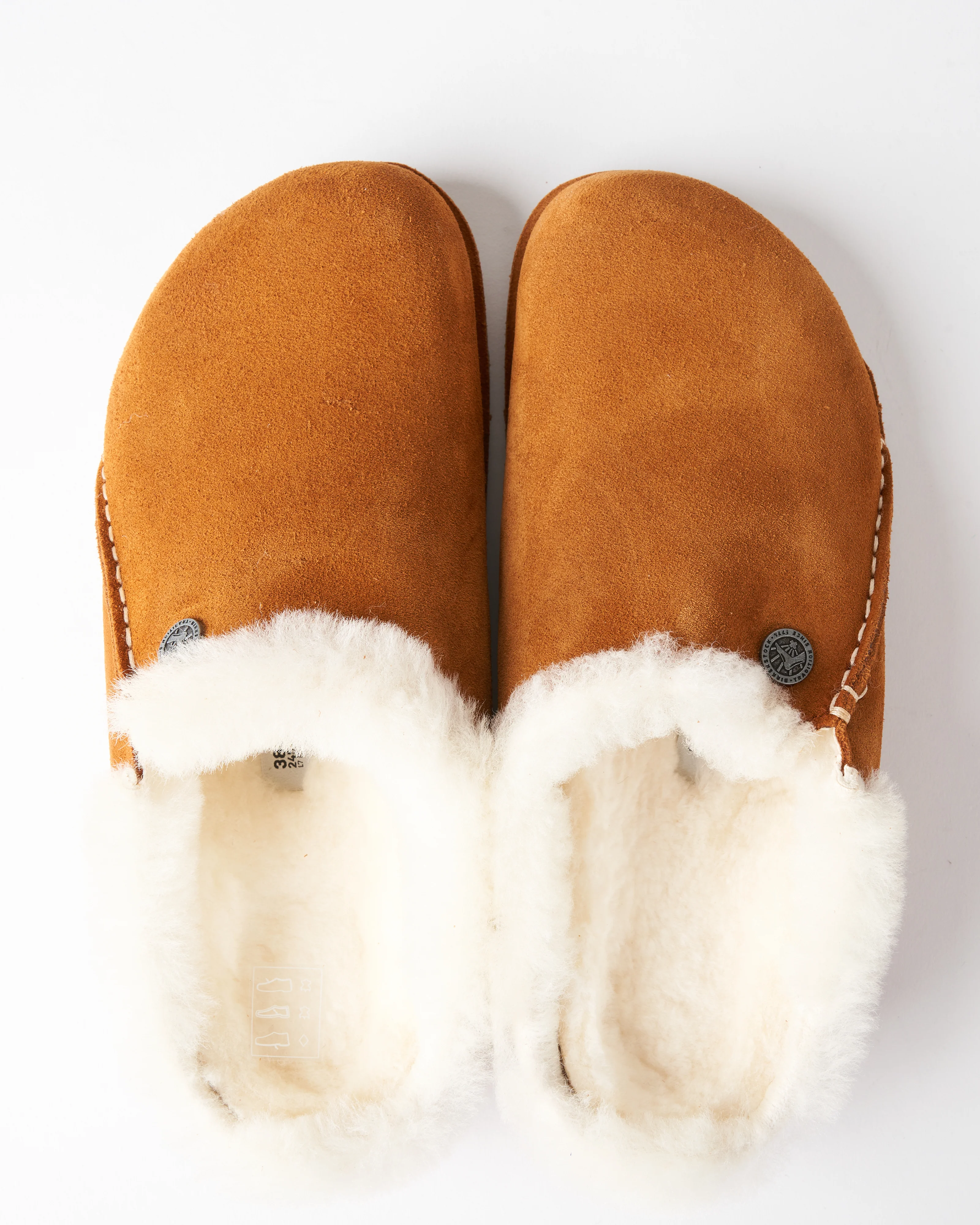 zermatt slipper w/shearling - mink suede/natural shearling - Image 3