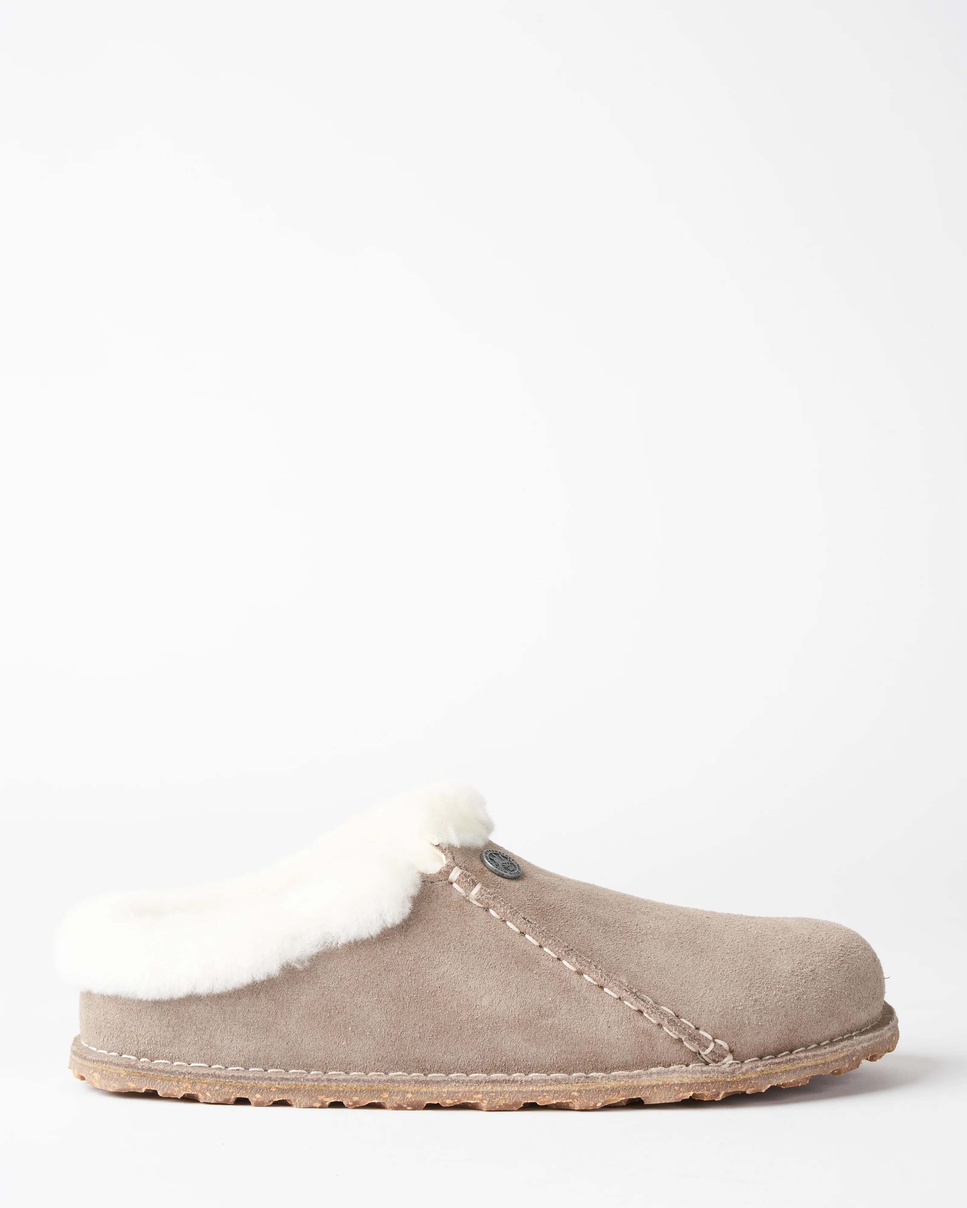 zermatt slipper w/shearling - stone coin suede/natural shearling - Image 2