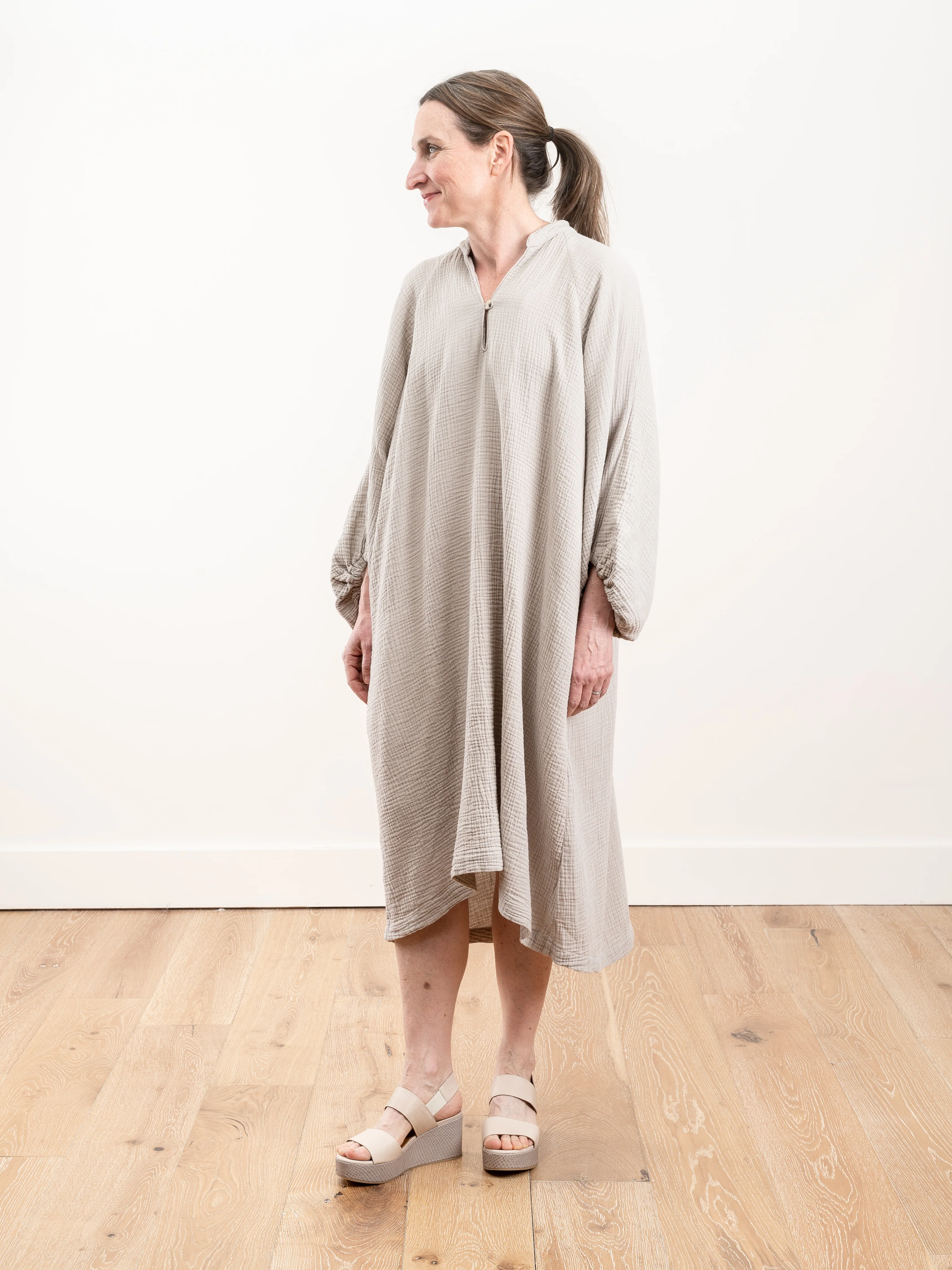 gauze dress - stone - Image 2