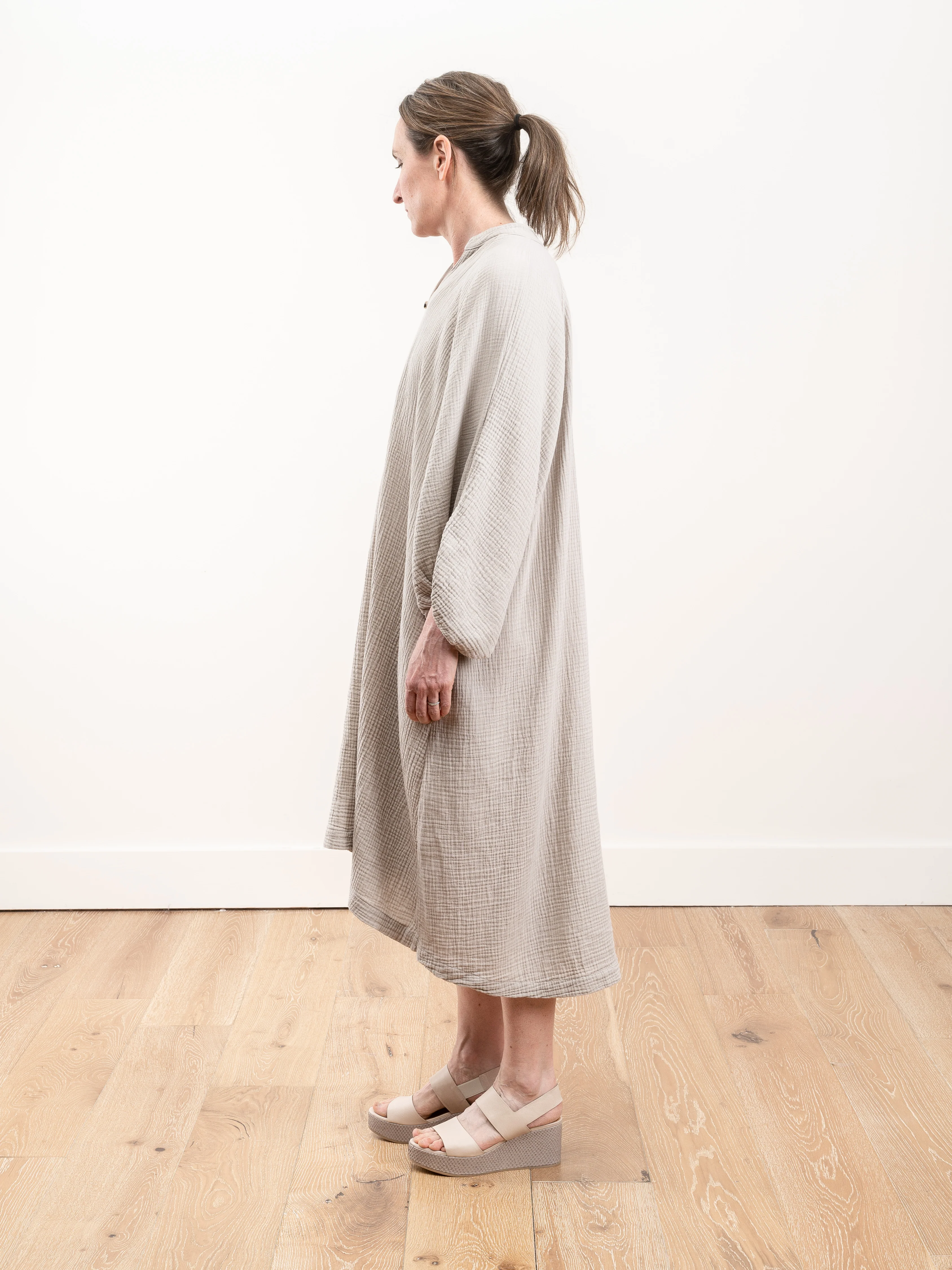 gauze dress - stone - Image 3