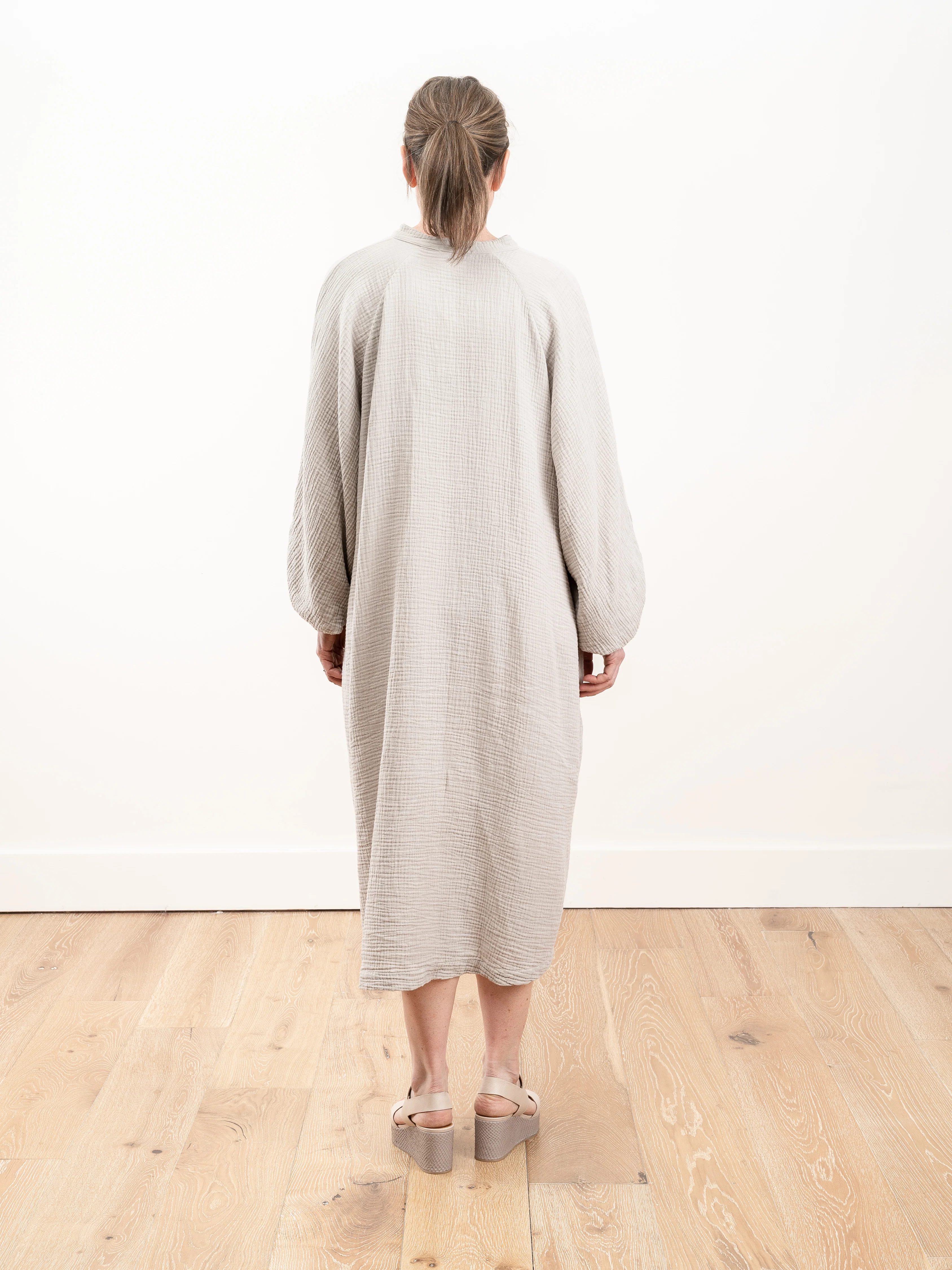 gauze dress - stone - Image 4