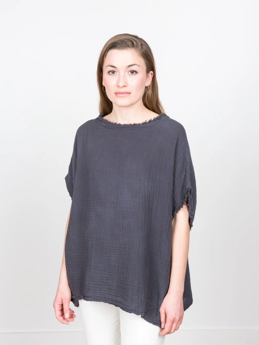 gauze top - dark grey - Image 2