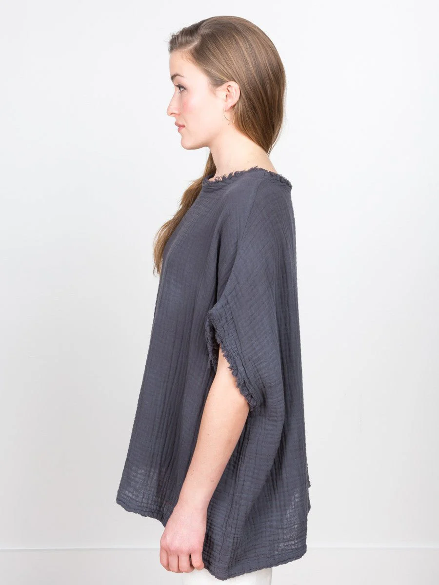 gauze top - dark grey - Image 3