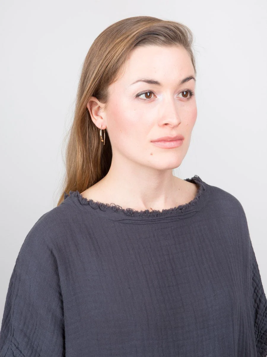gauze top - dark grey - Image 5