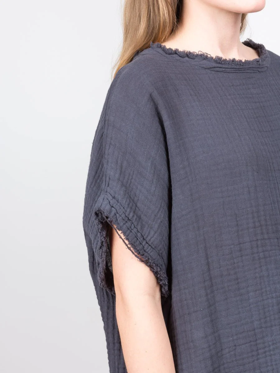 gauze top - dark grey - Image 6
