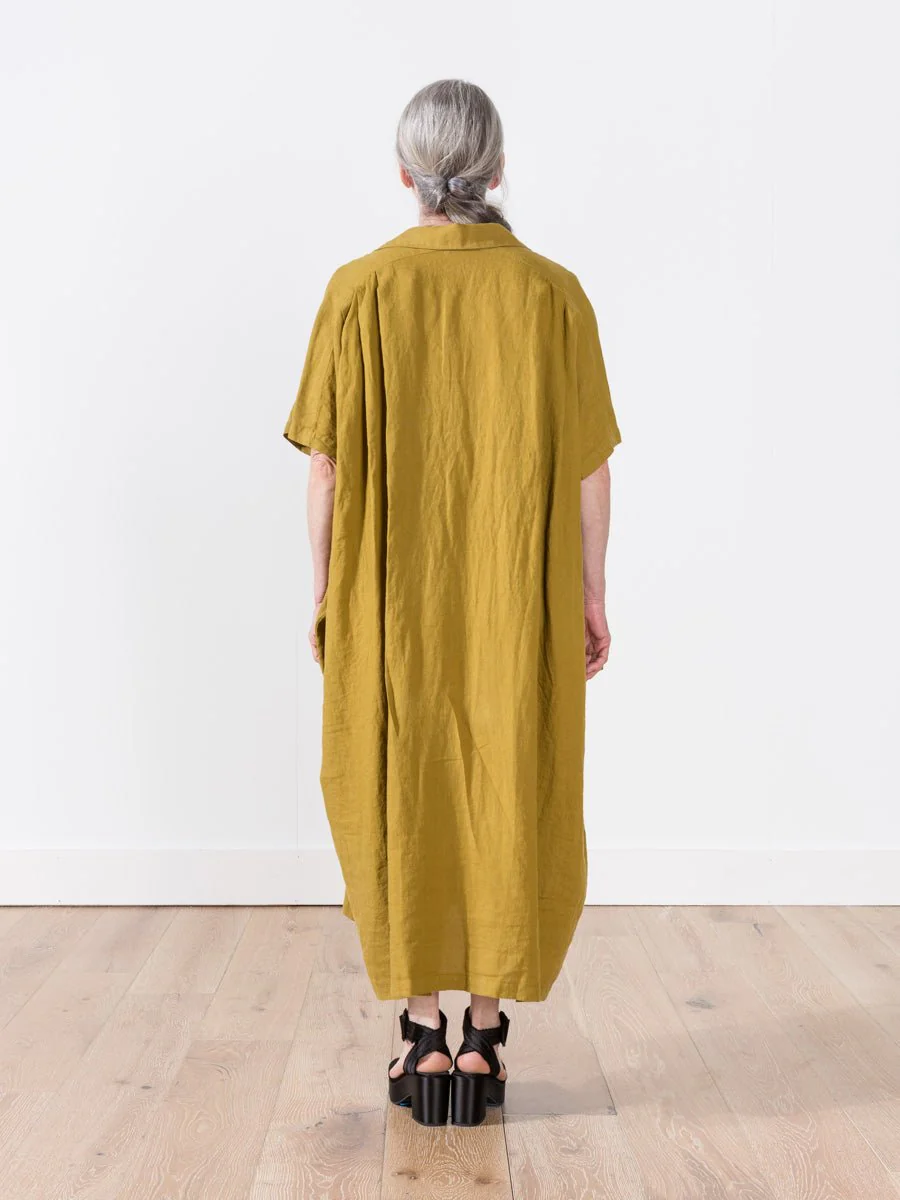 linen kite dress - mustard - Image 3