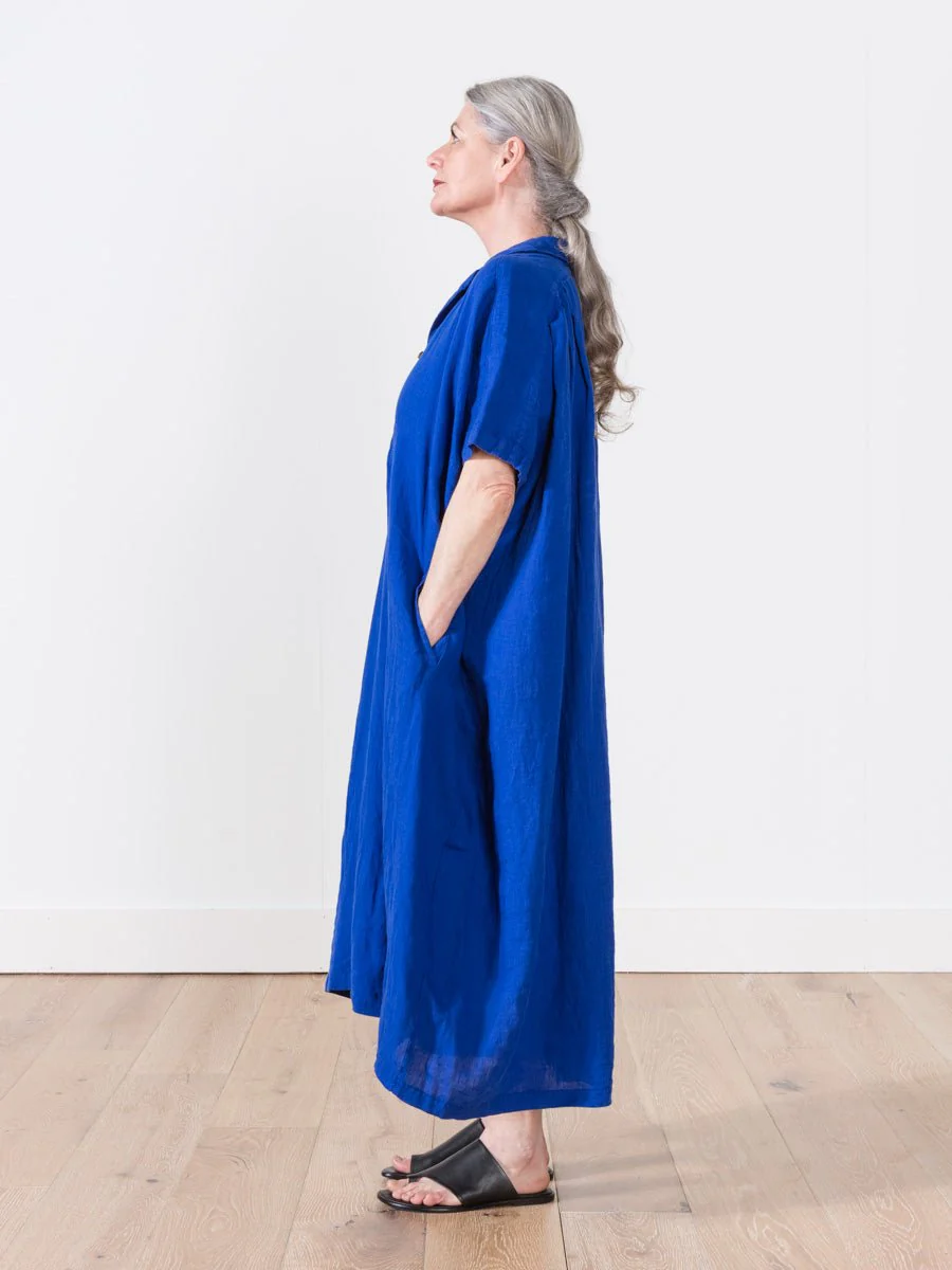 linen kite dress - royal - Image 3