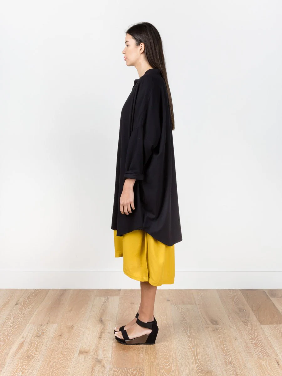 long square shirt - black - Image 3