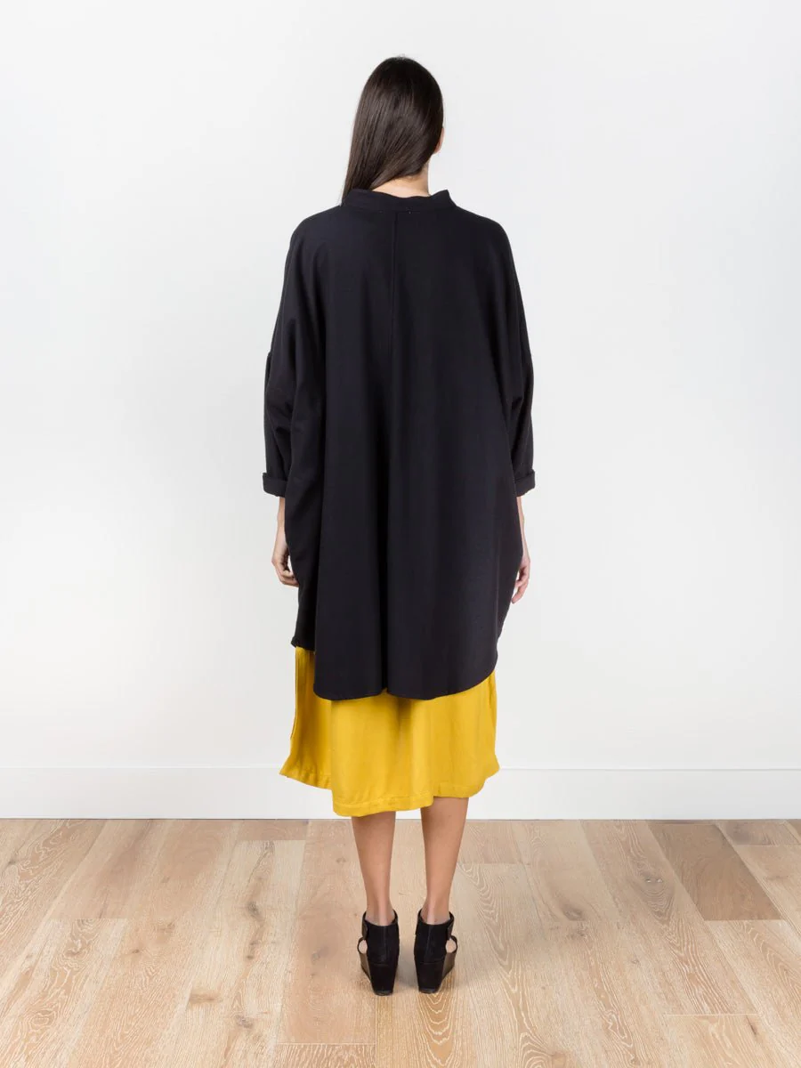 long square shirt - black - Image 4