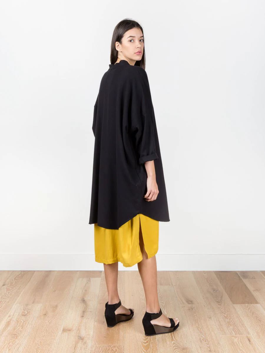 long square shirt - black - Image 5