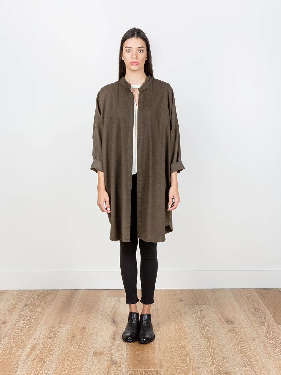 long square shirt - charcoal - Image 2