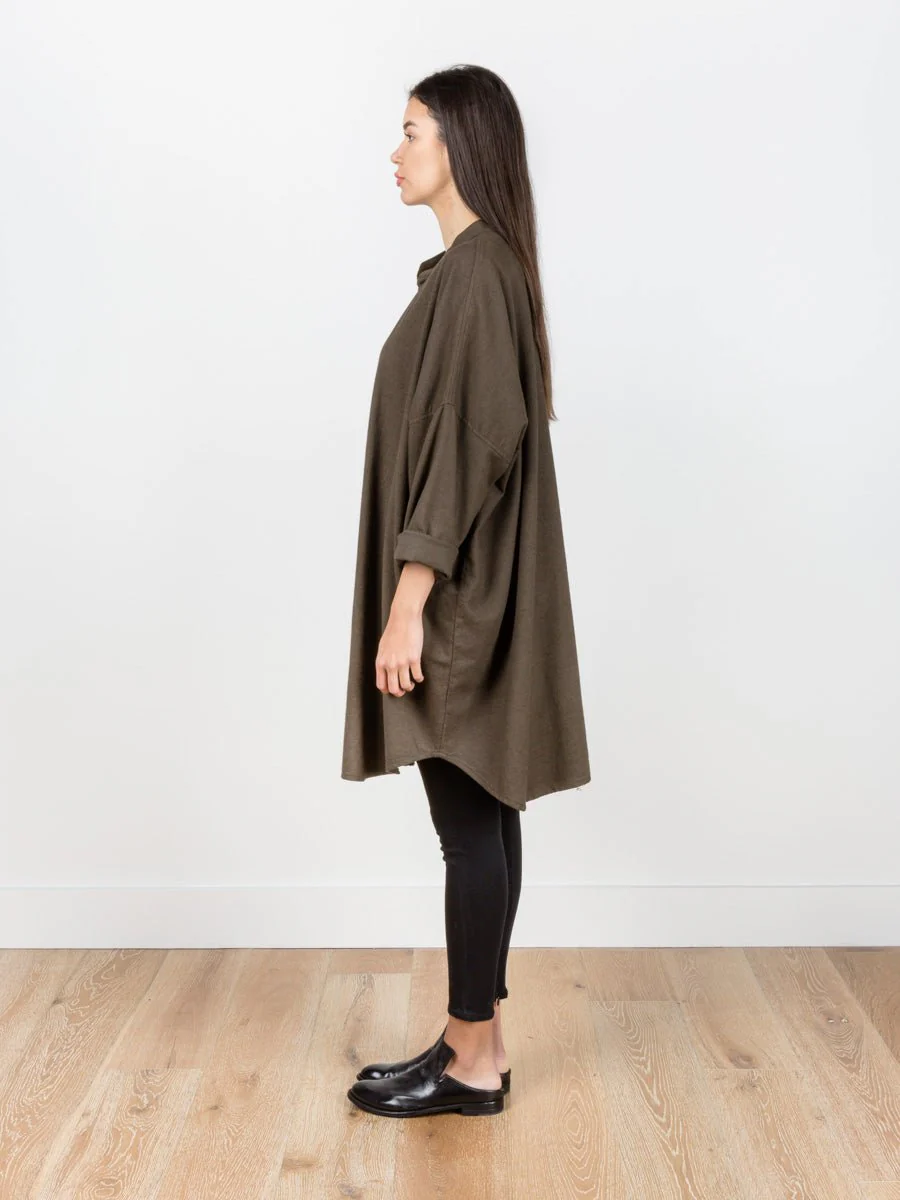 long square shirt - charcoal - Image 3