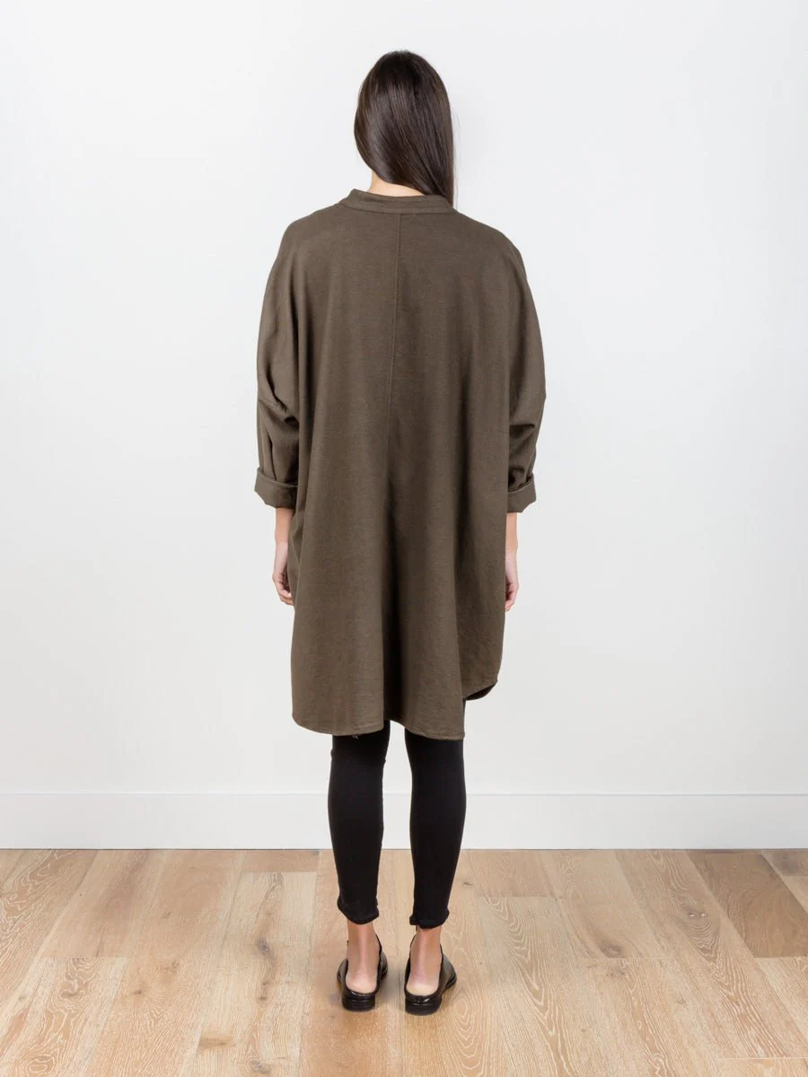 long square shirt - charcoal - Image 4