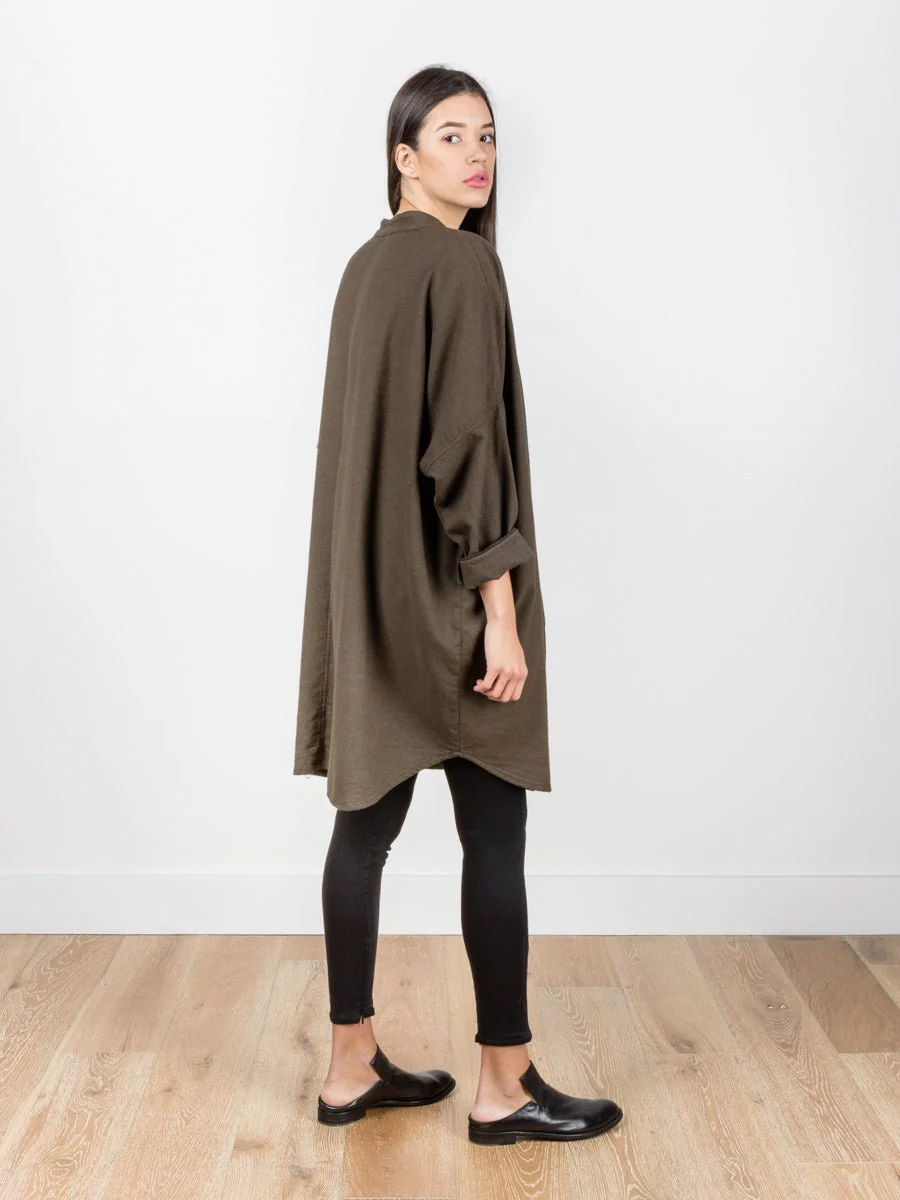 long square shirt - charcoal - Image 5