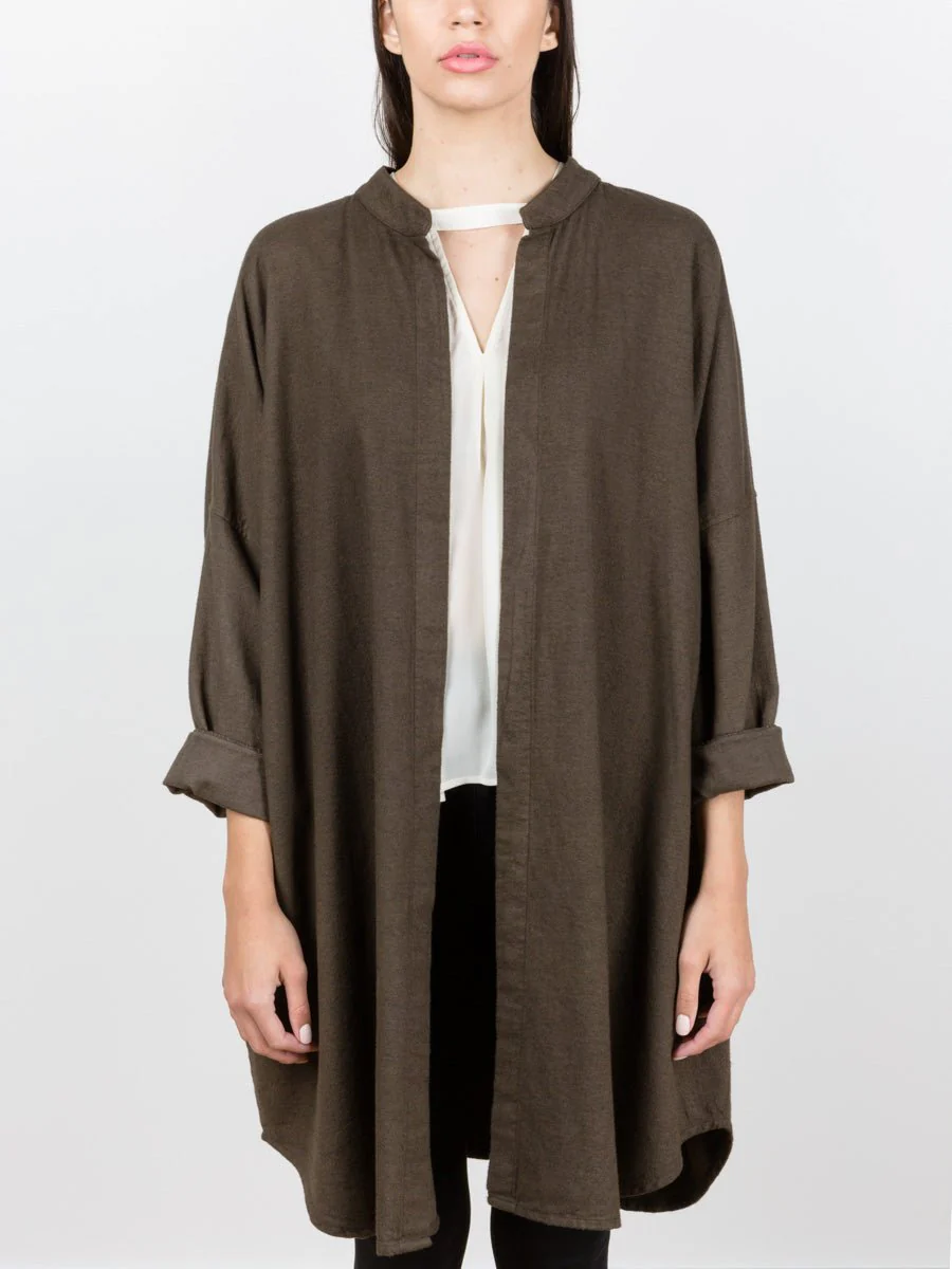 long square shirt - charcoal - Image 6