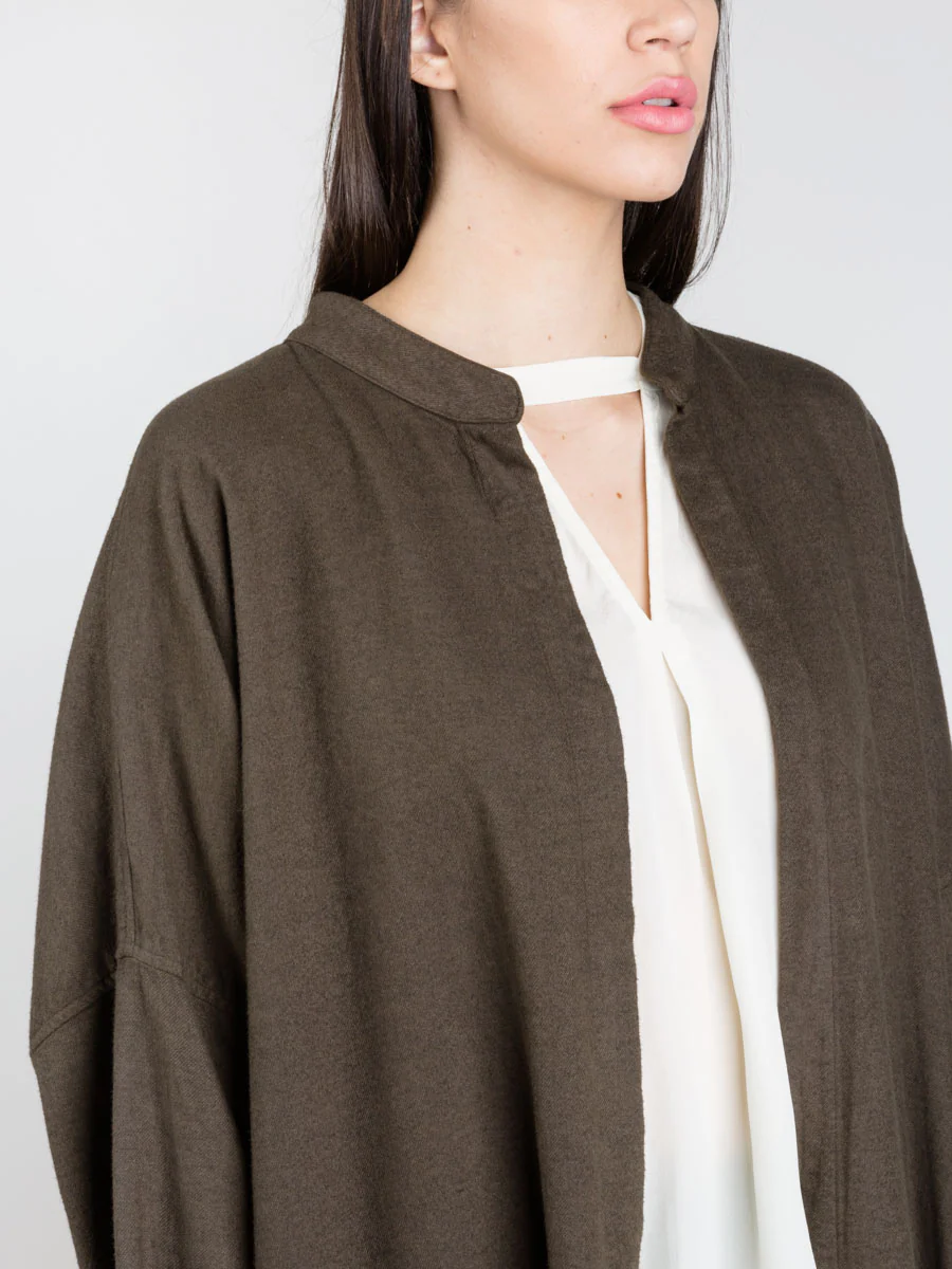 long square shirt - charcoal - Image 7