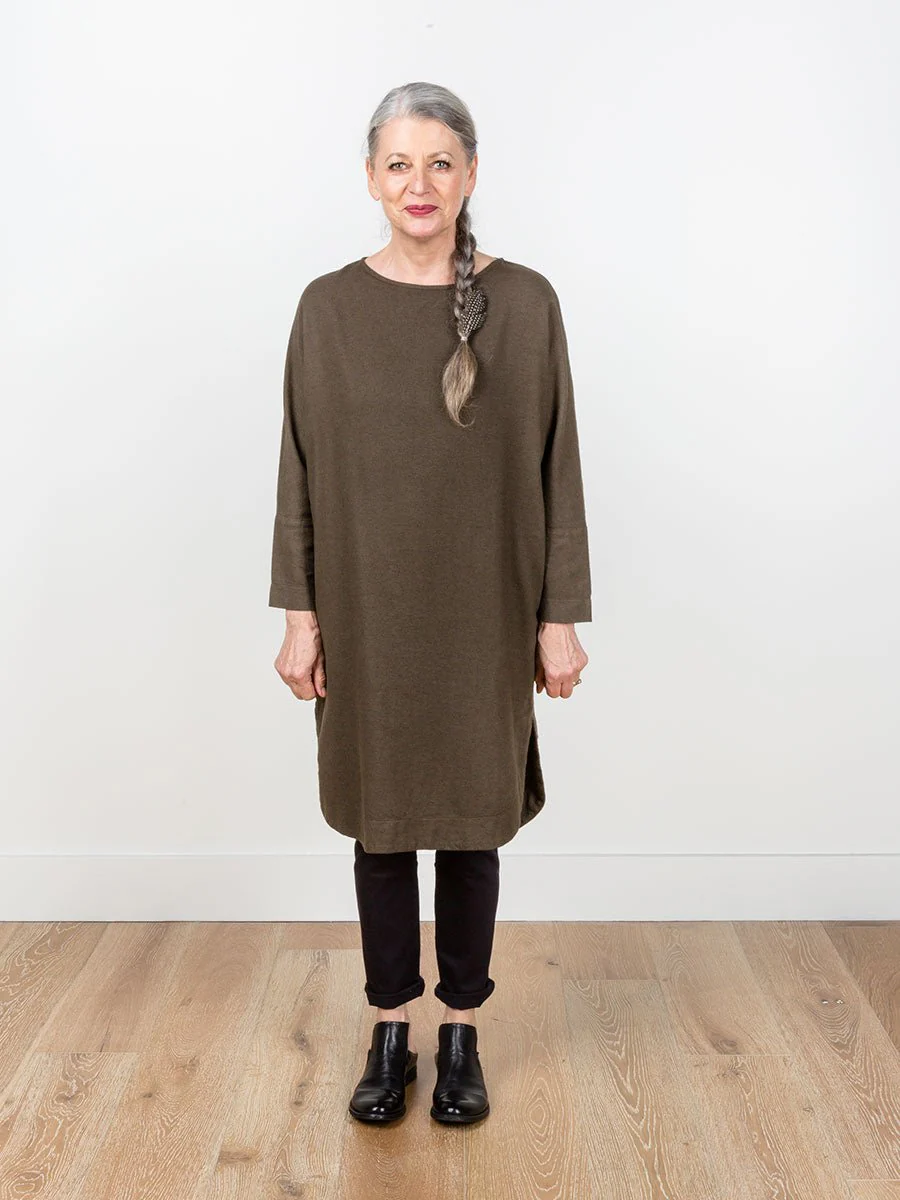 new painter dress - charcoal