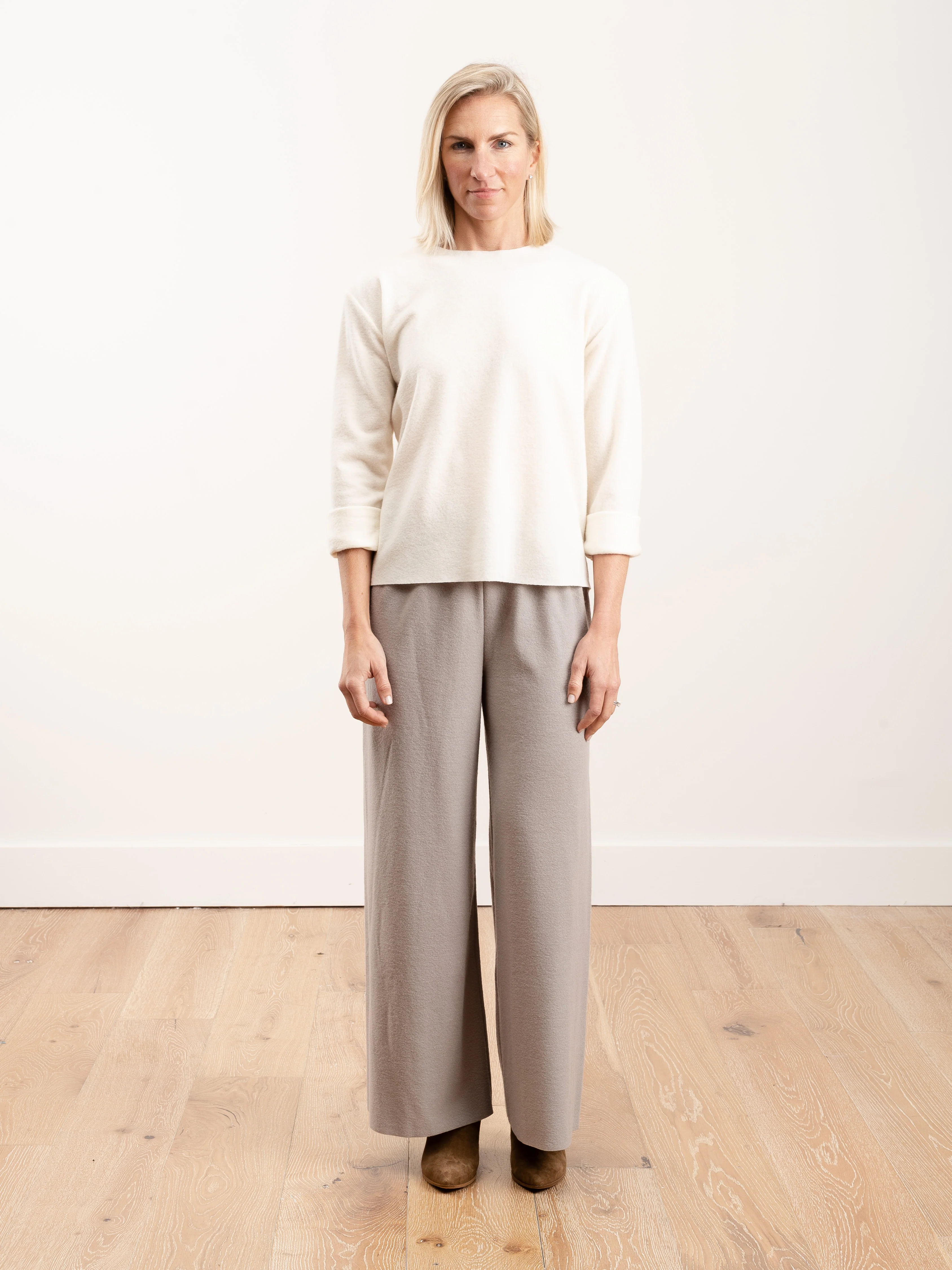 wool crewneck - cream - Image 2
