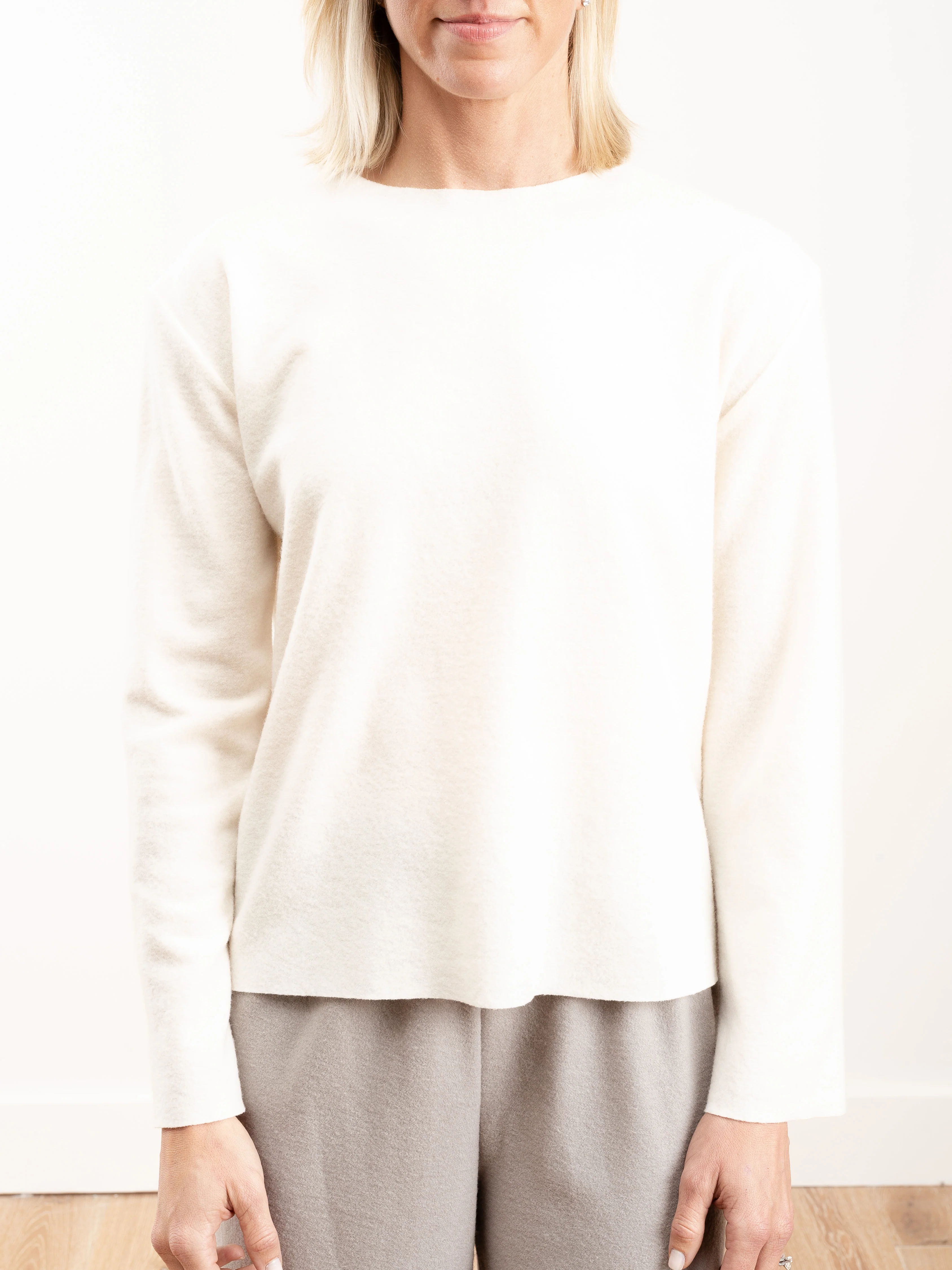 wool crewneck - cream - Image 3