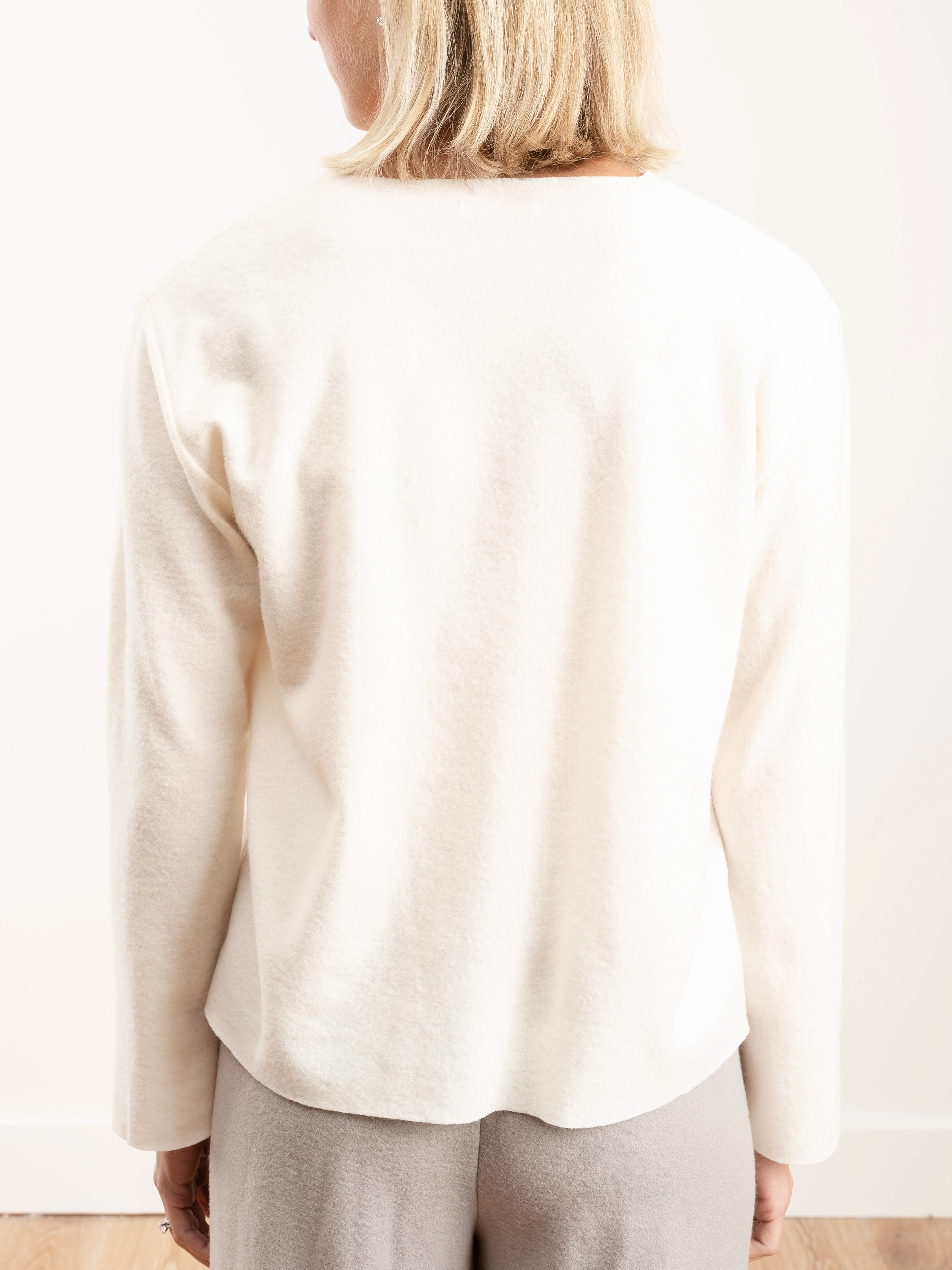 wool crewneck - cream - Image 5