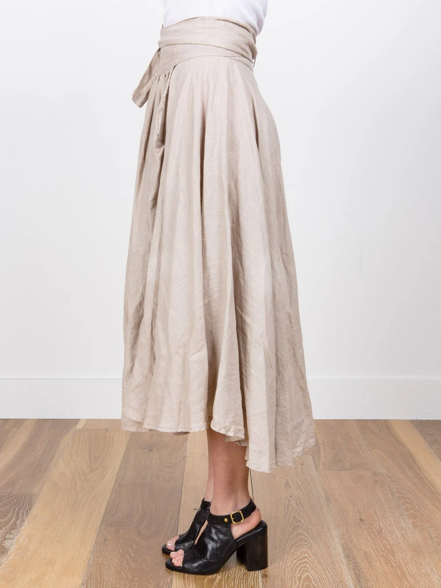 wrap skirt - oatmeal - Image 2
